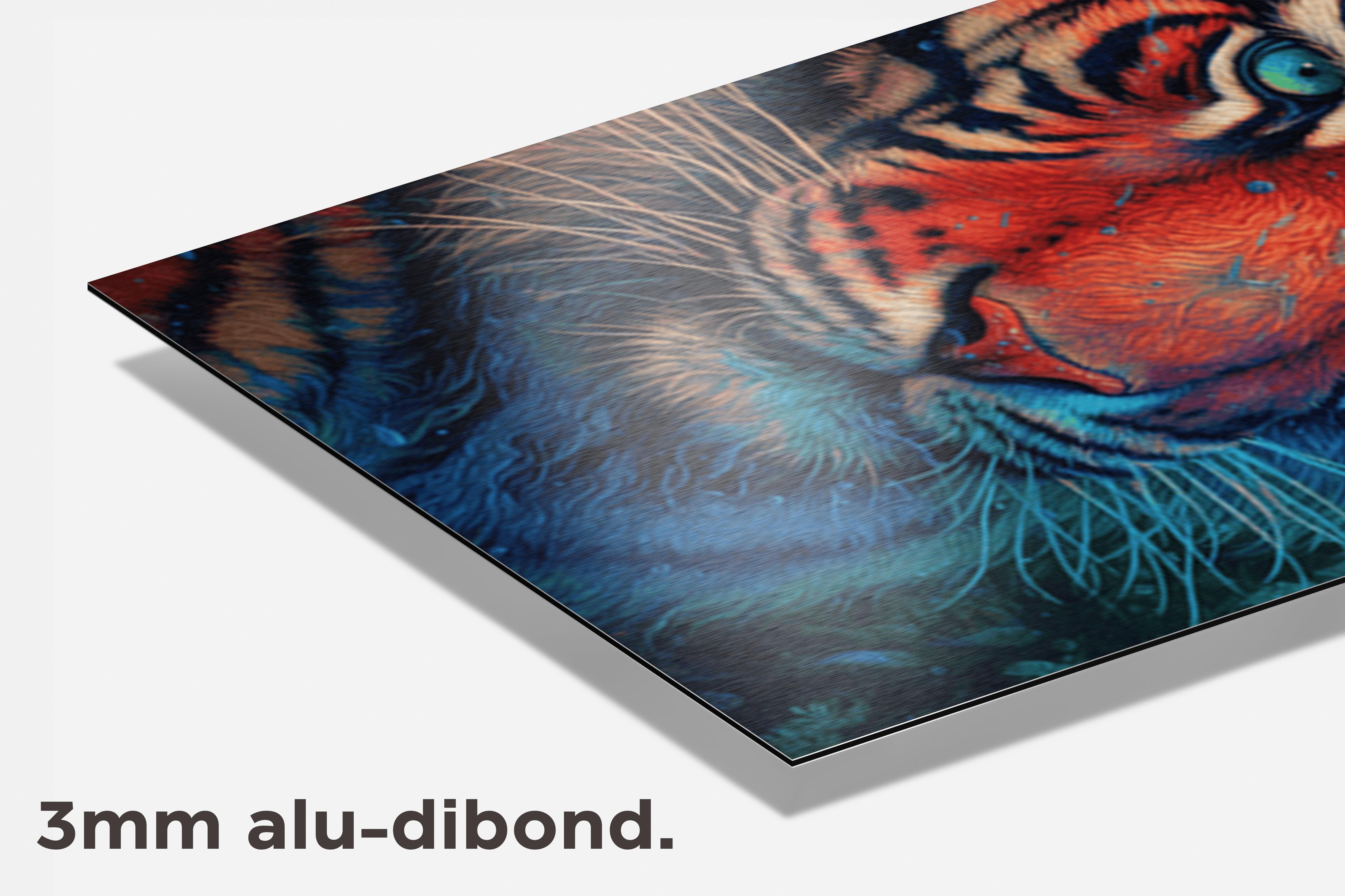 Tijger Kleuren dibond detail