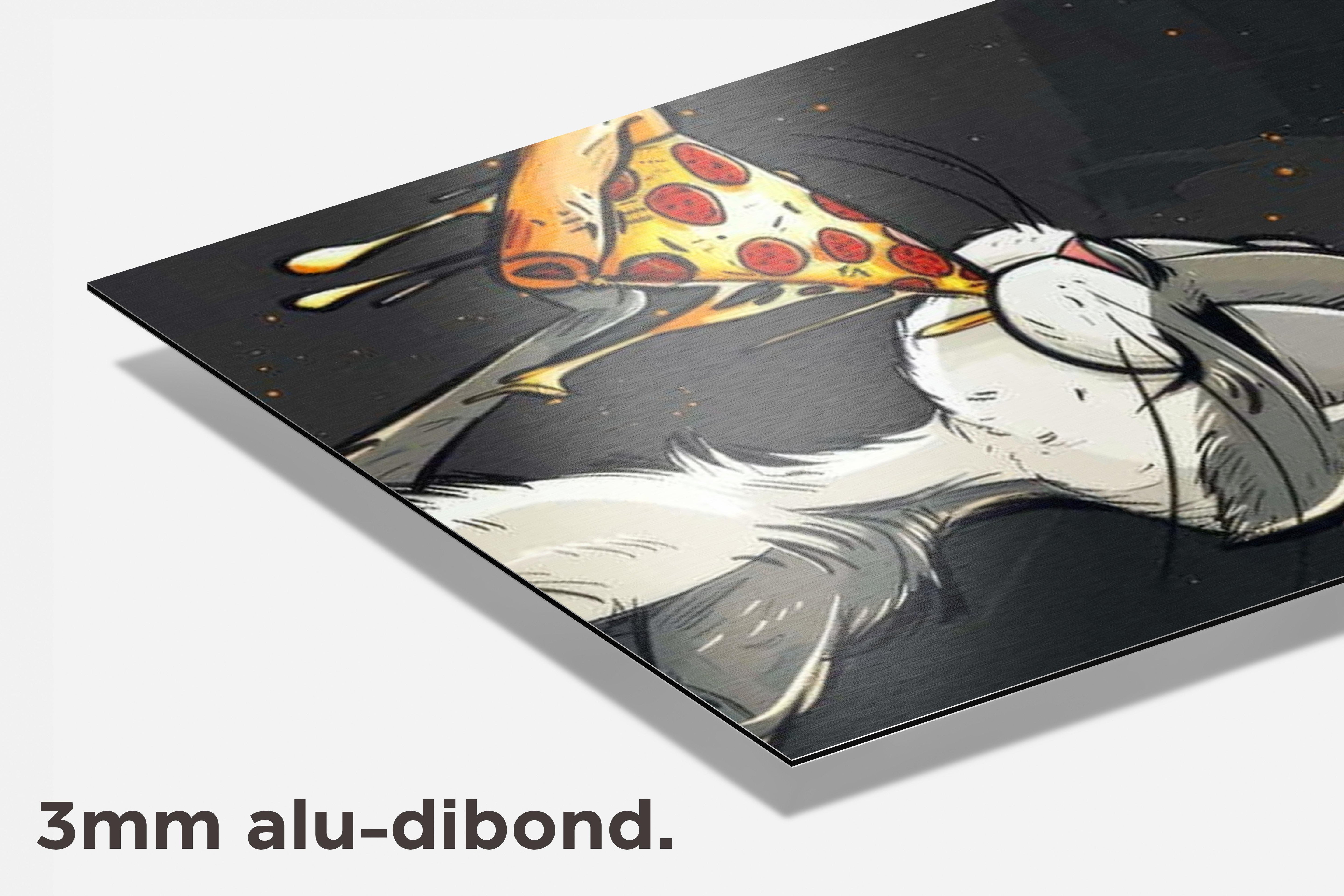 Bugs Bunny Pizza dibond detail