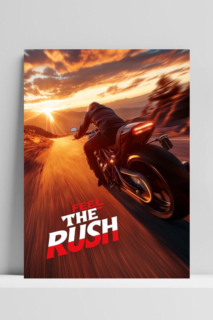 Feel The Rush op 3mm aluminium dibond