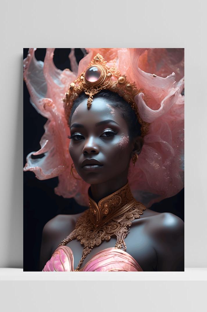Afrikaans Meisje op 3mm aluminium dibond