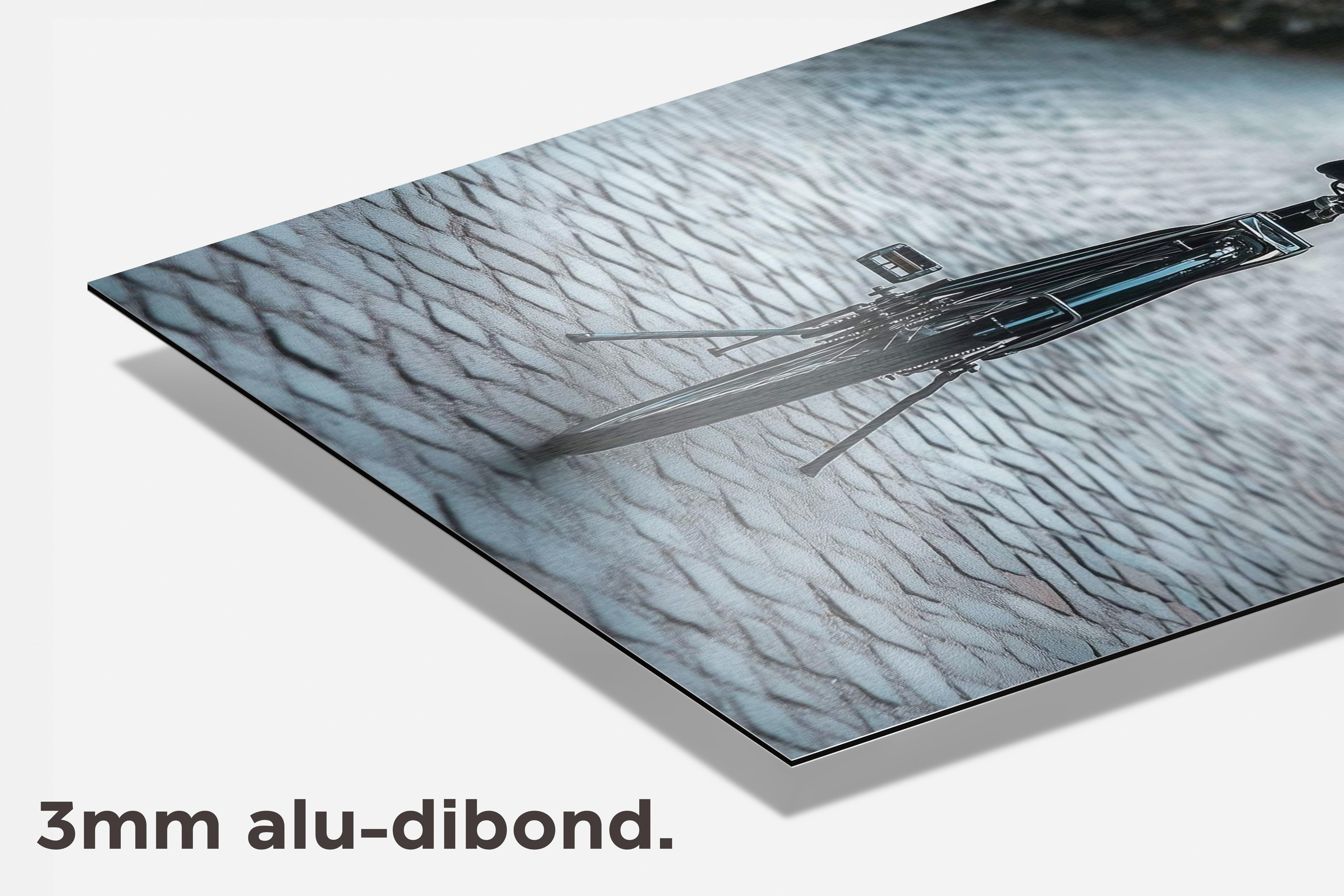 Fietspad dibond detail