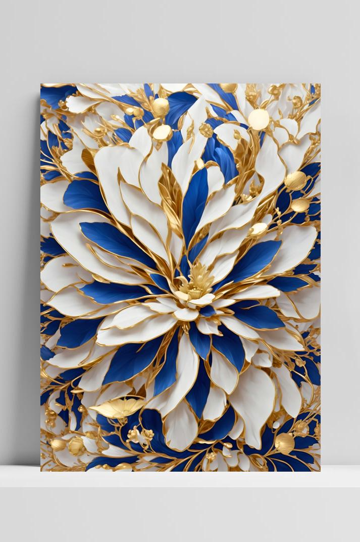 Kunstbloem op 3mm aluminium dibond