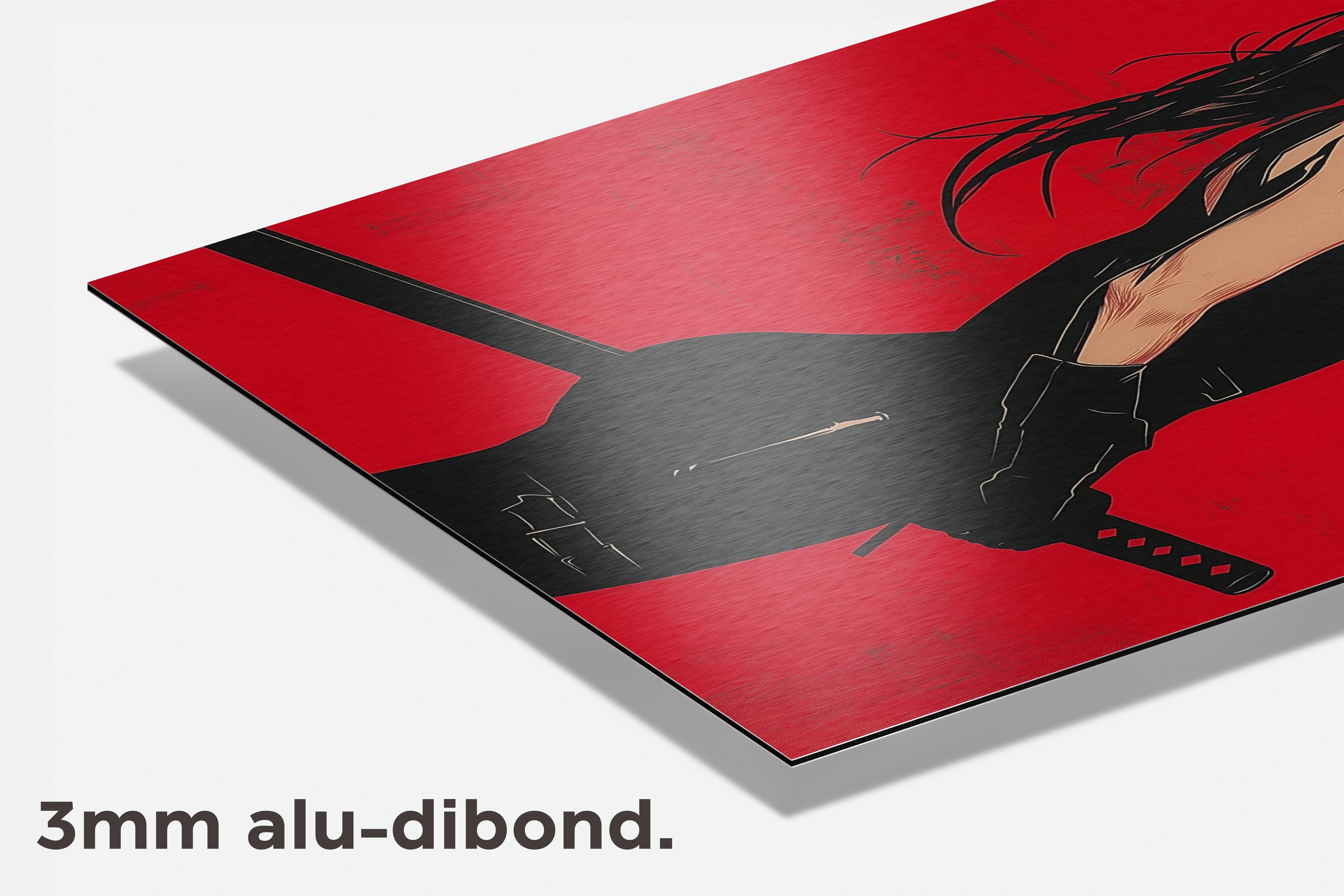 Meisje Samoerai dibond detail