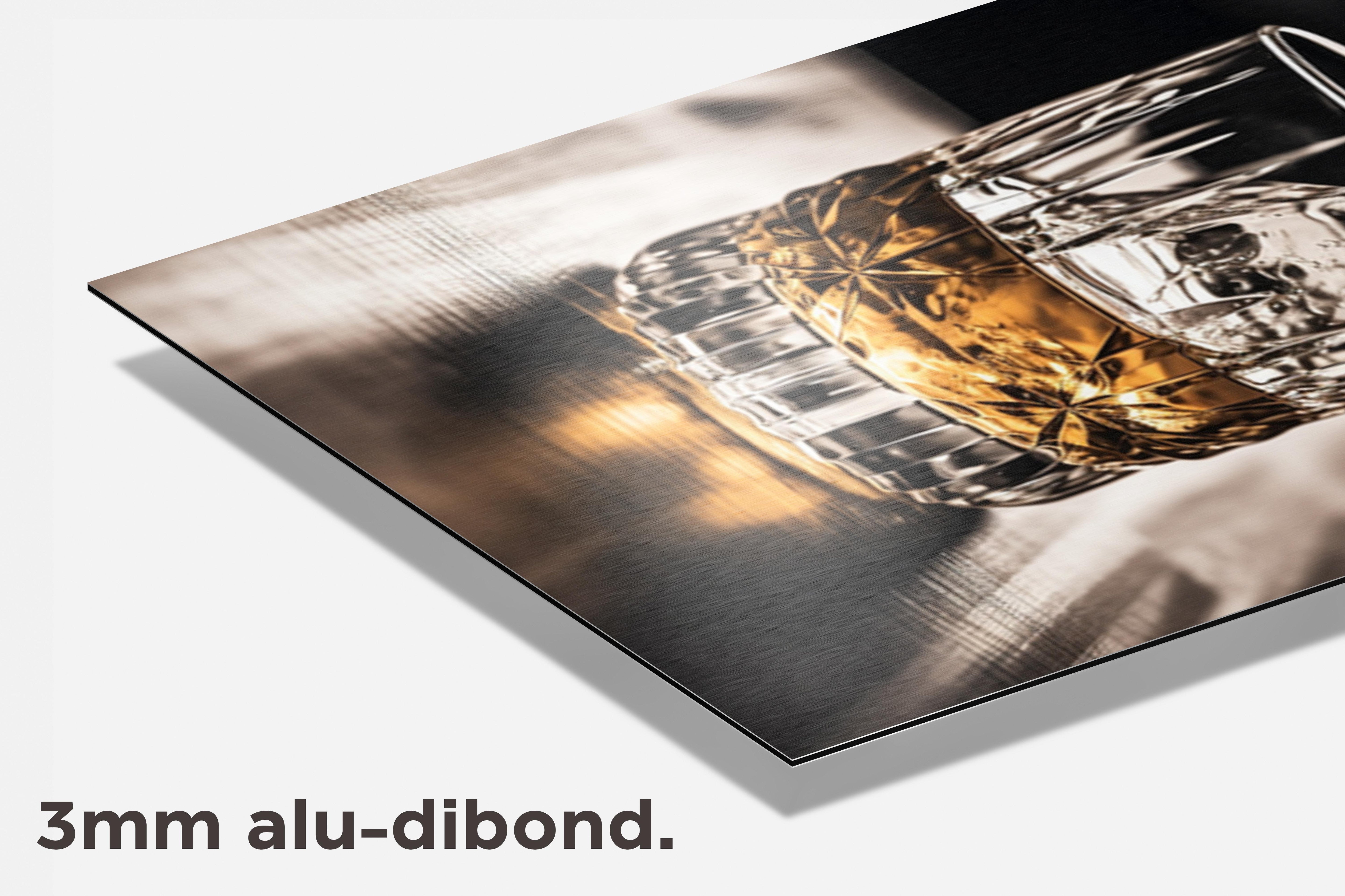 Whisky Glas dibond detail