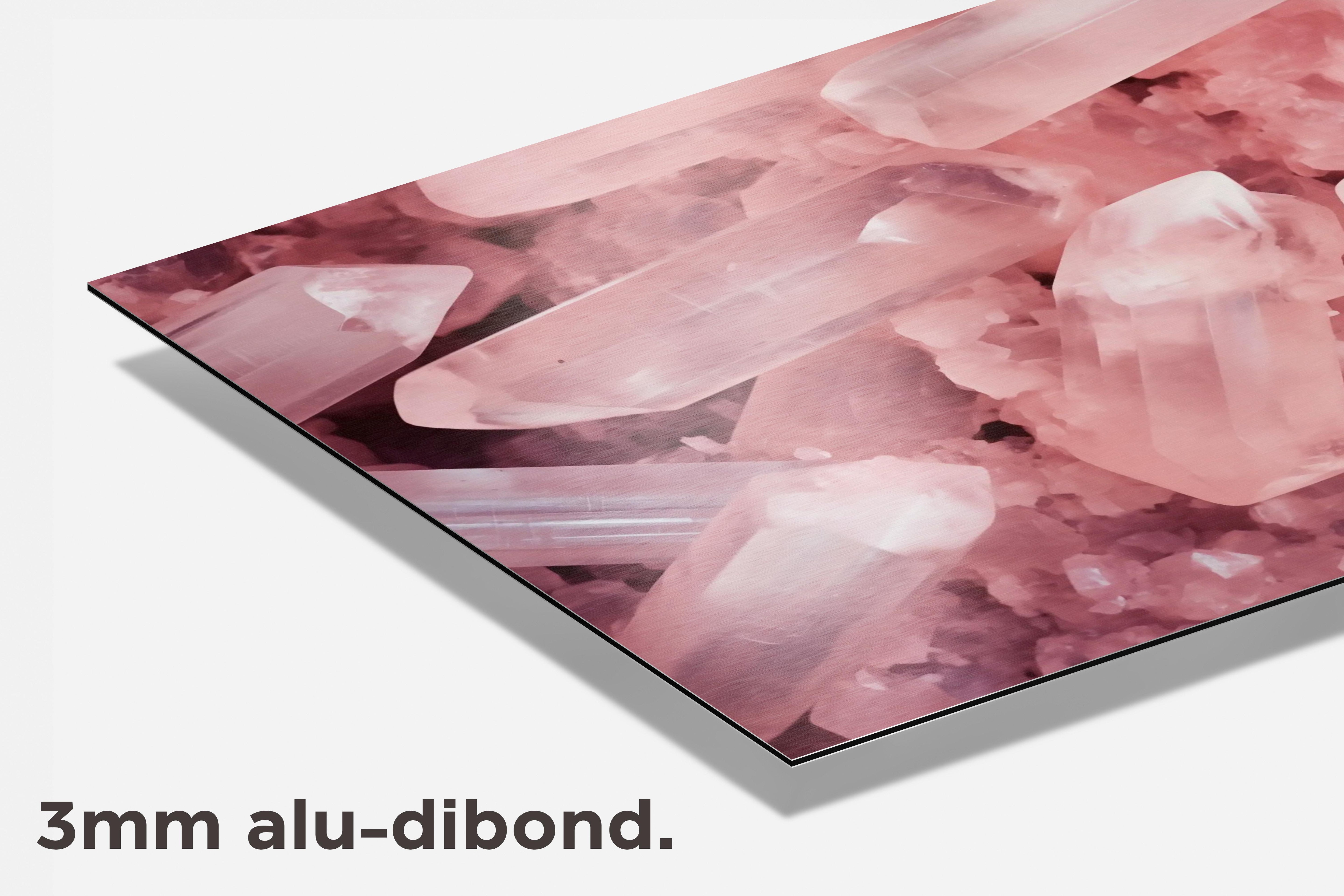 Roze Crystallen dibond detail