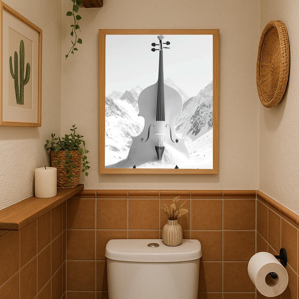Cello Mountain B&W poster sfeerbeeld 2