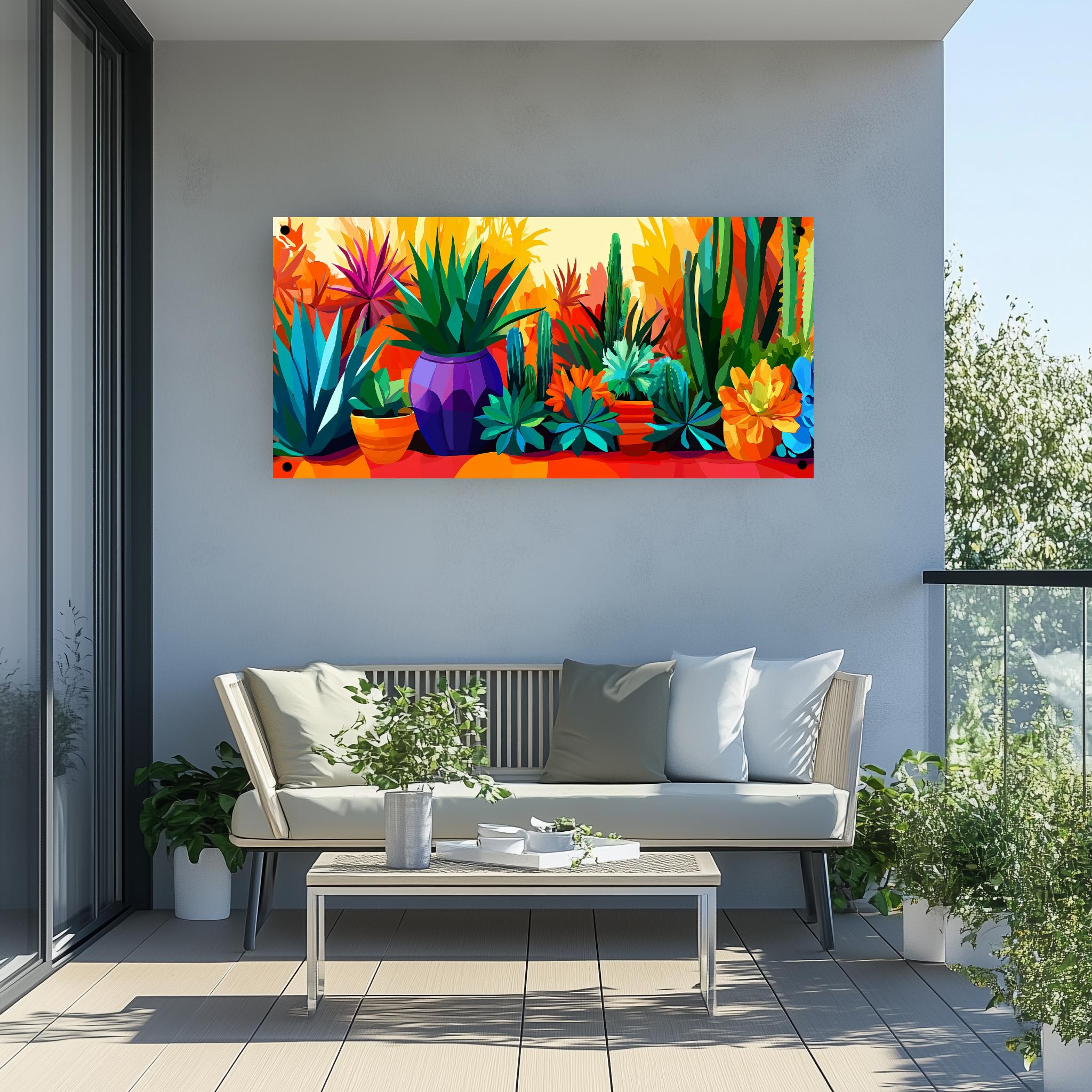 Tuinposter Vetplanten sfeerbeeld 4