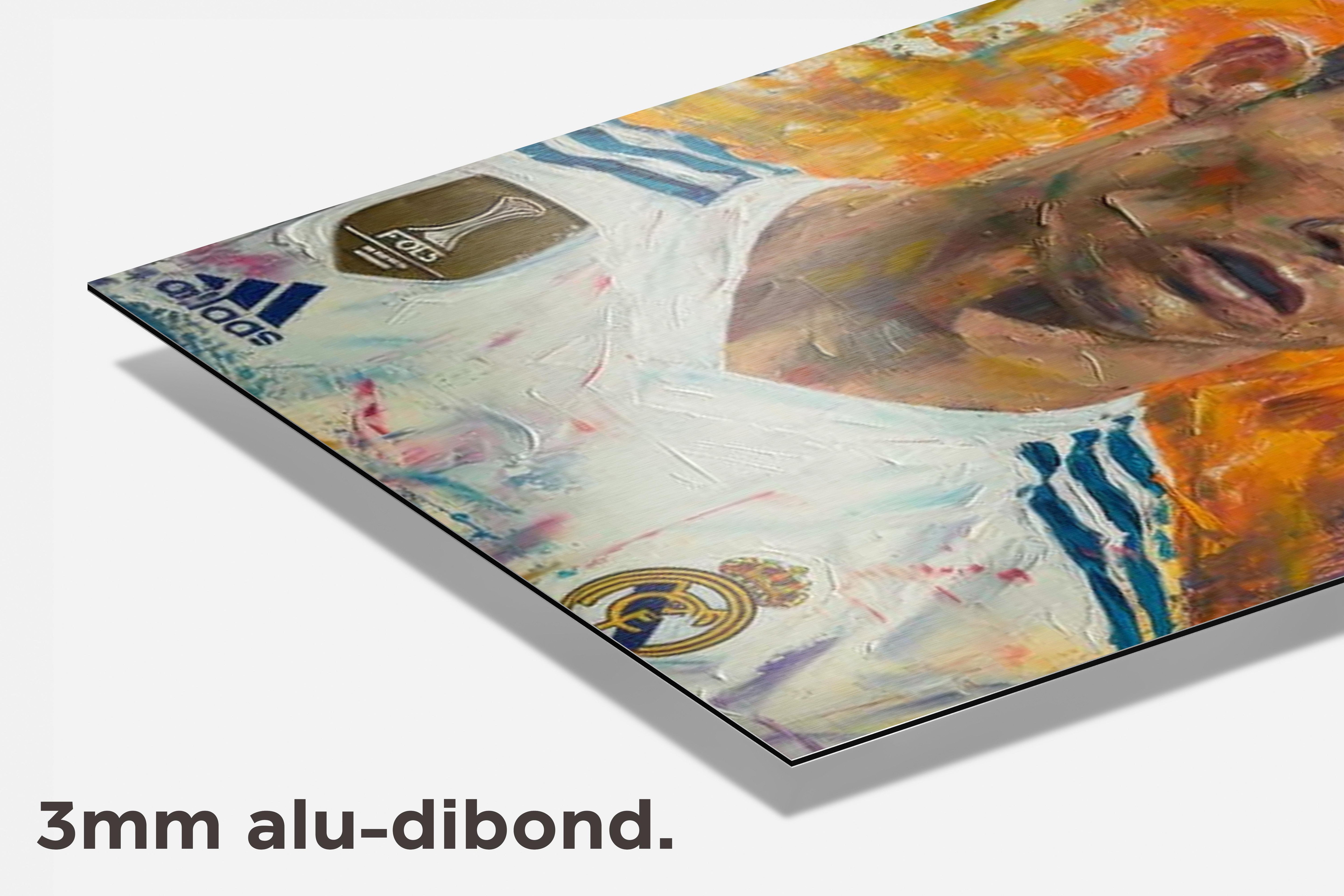 Cristiano Ronaldo Aquarel dibond detail