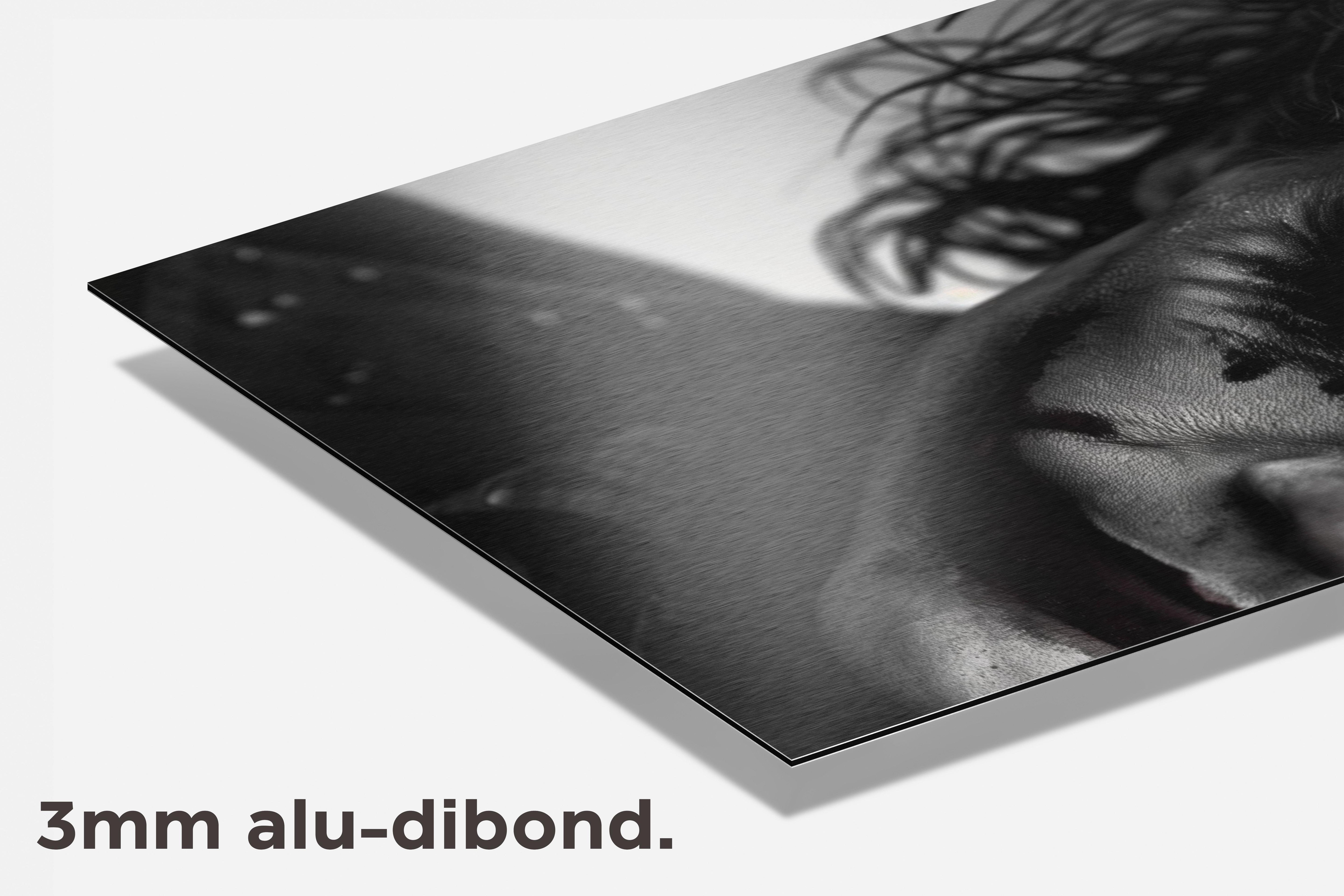 Heath Ledger Zwart Wit dibond detail