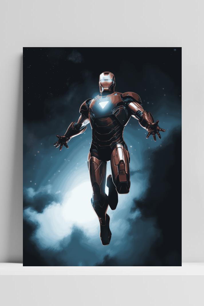 Iron Man op 3mm aluminium dibond
