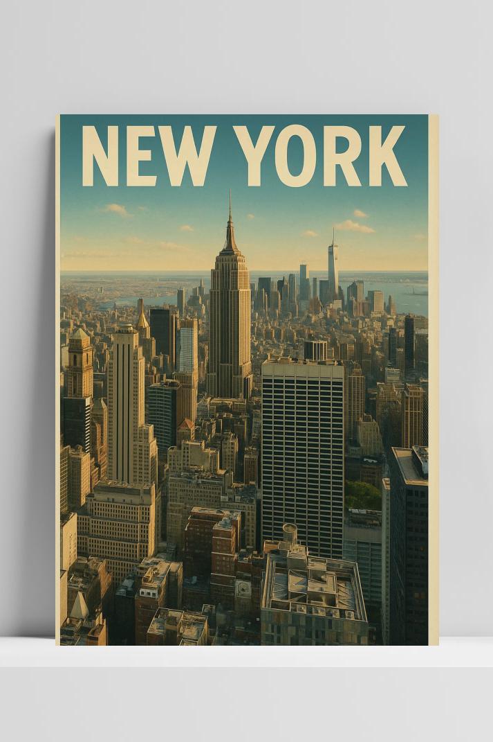 New York Text op 3mm aluminium dibond