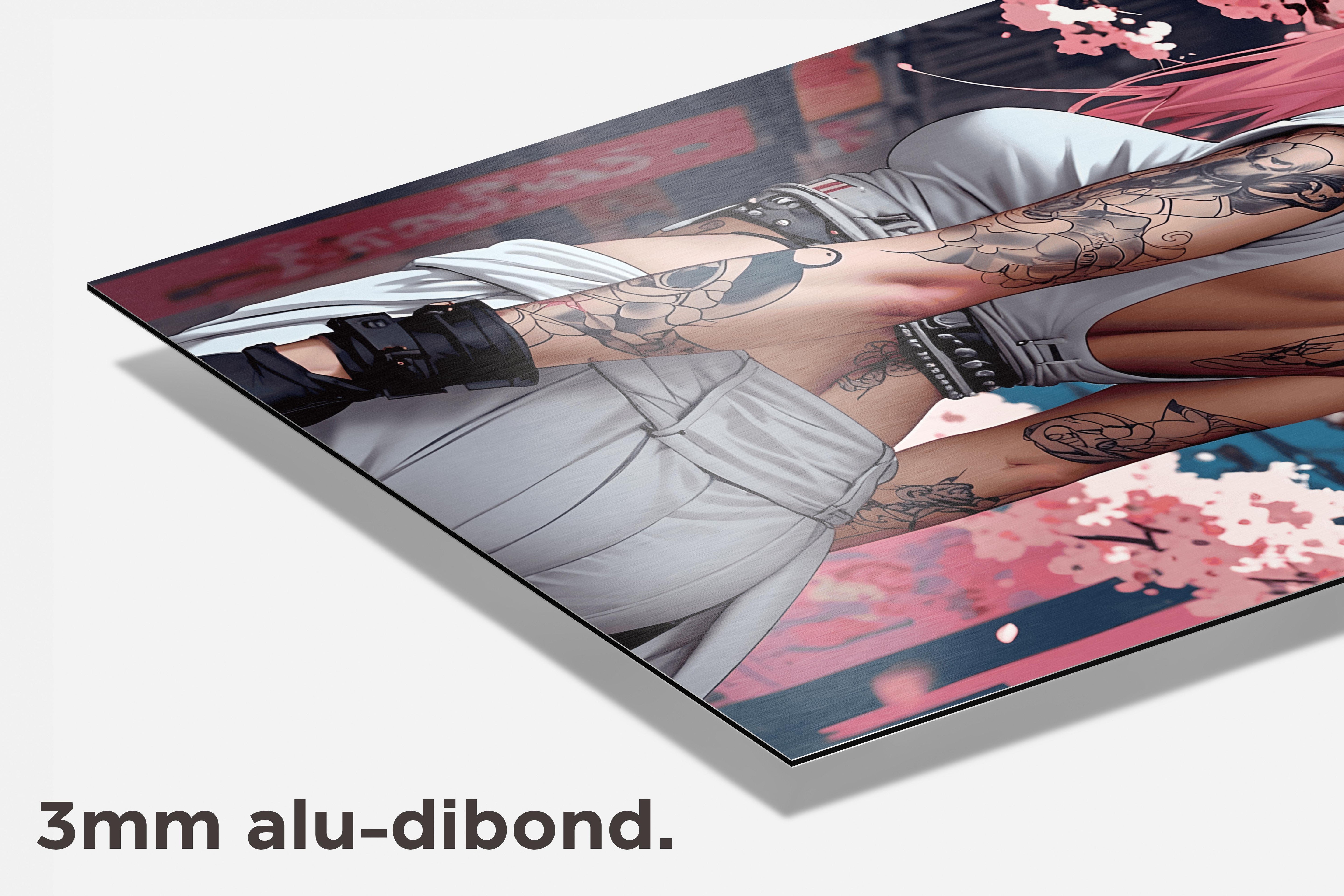 Roze Rebel dibond detail