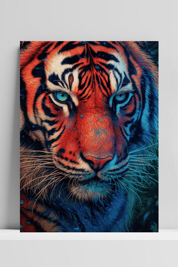 Tijger Kleuren op 3mm aluminium dibond