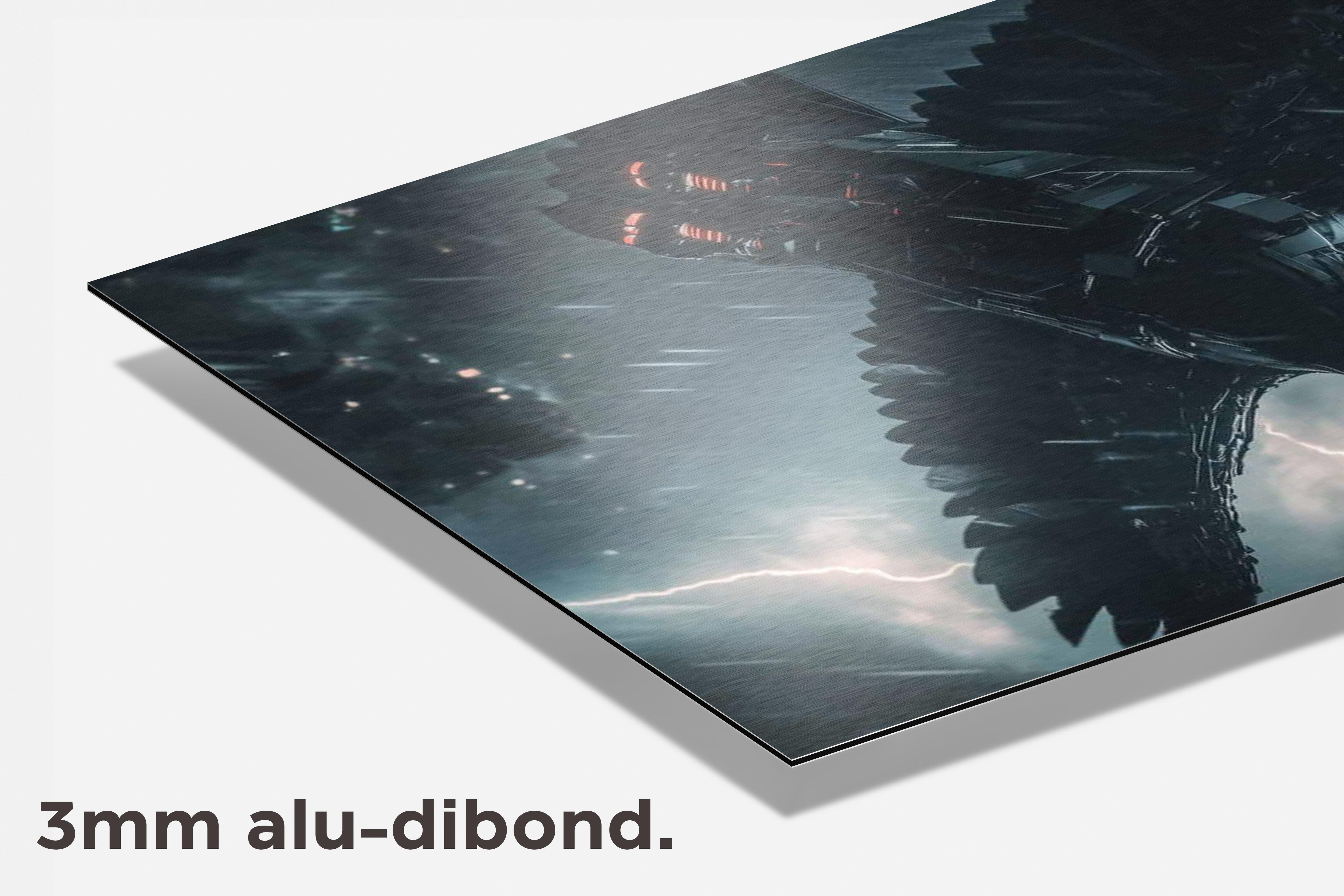 Cyborg Adelaar dibond detail