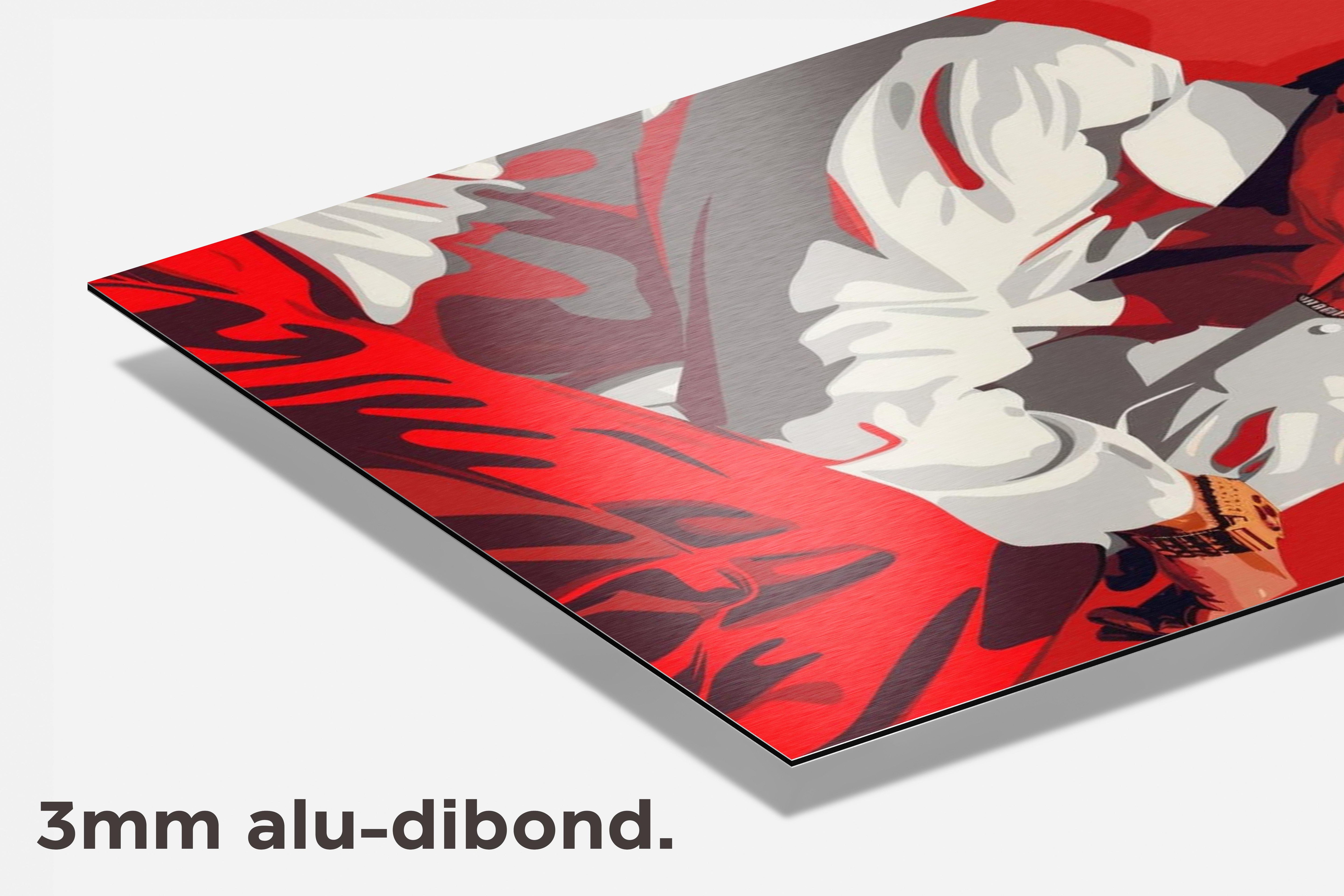 Elvis Presley Rood dibond detail