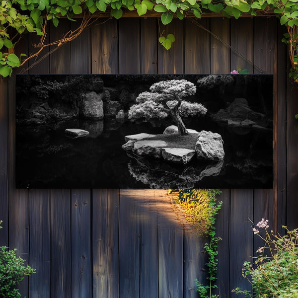 Affiche Affiche de Jardin Zen Noir