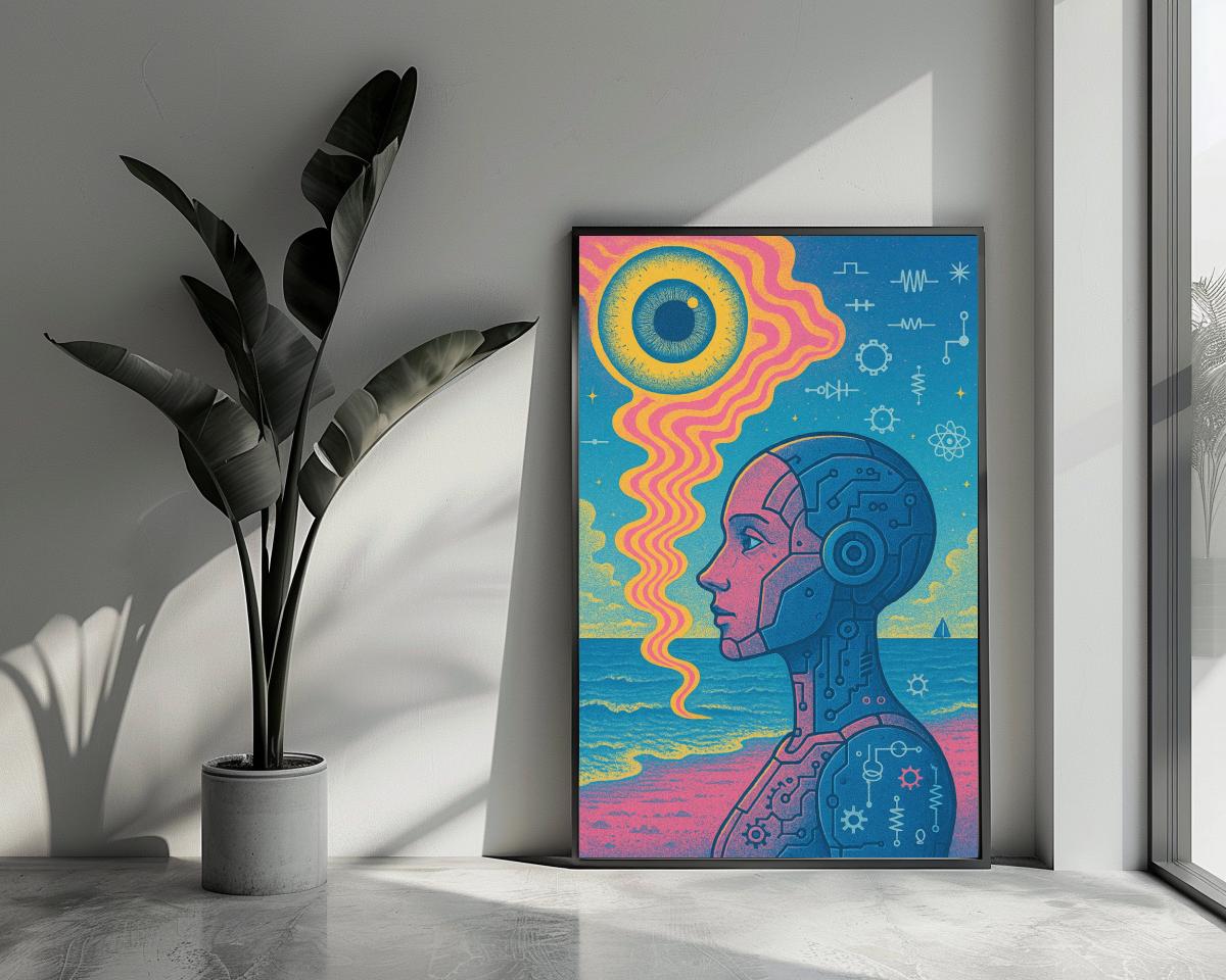 Robot Beach poster van 25 Artstreet