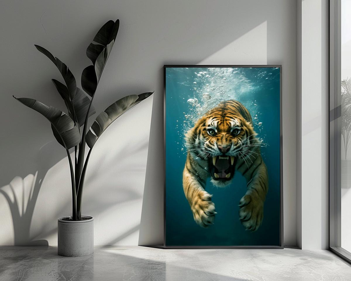 Tiger Underwater poster van 25 Artstreet