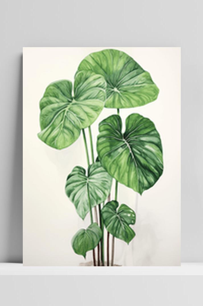 Monstera Kamerplant op 3mm aluminium dibond