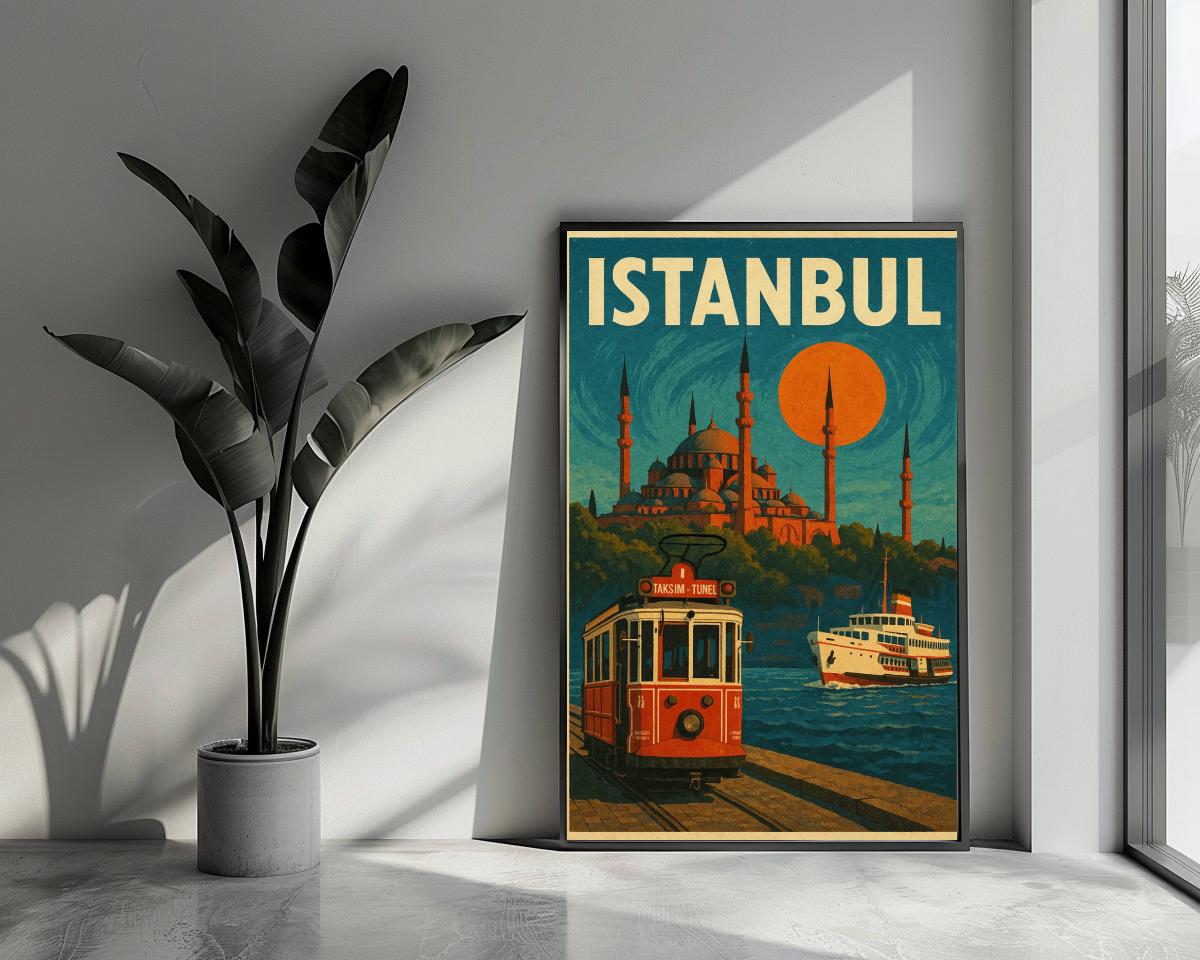 Istanbul Art Text poster van 25 Artstreet
