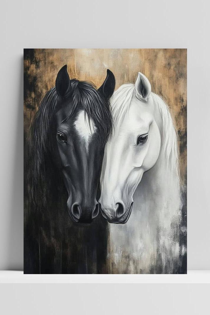 Paarden Koppel op 3mm aluminium dibond