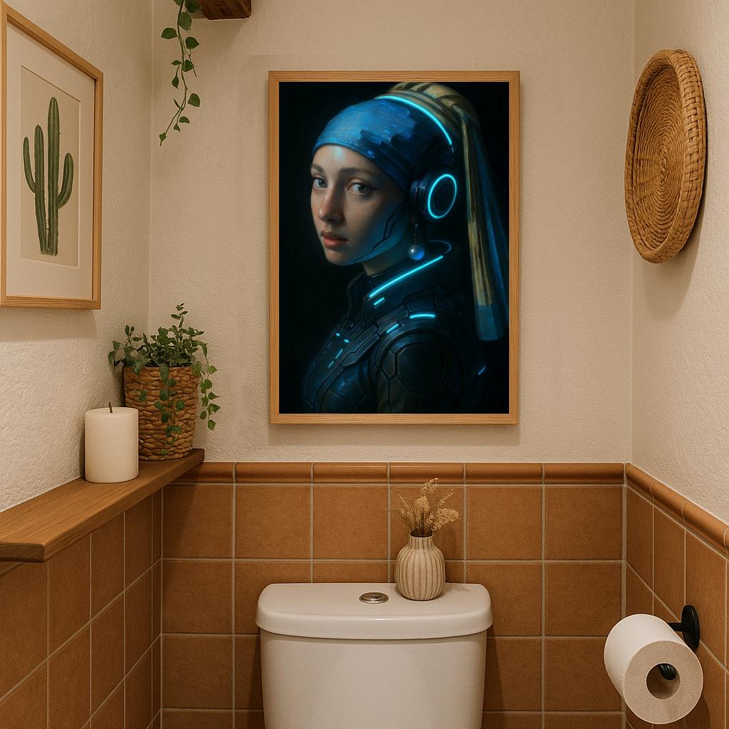 Girl with the Pearl Earring Geïnspireerd Cyborg poster sfeerbeeld 3