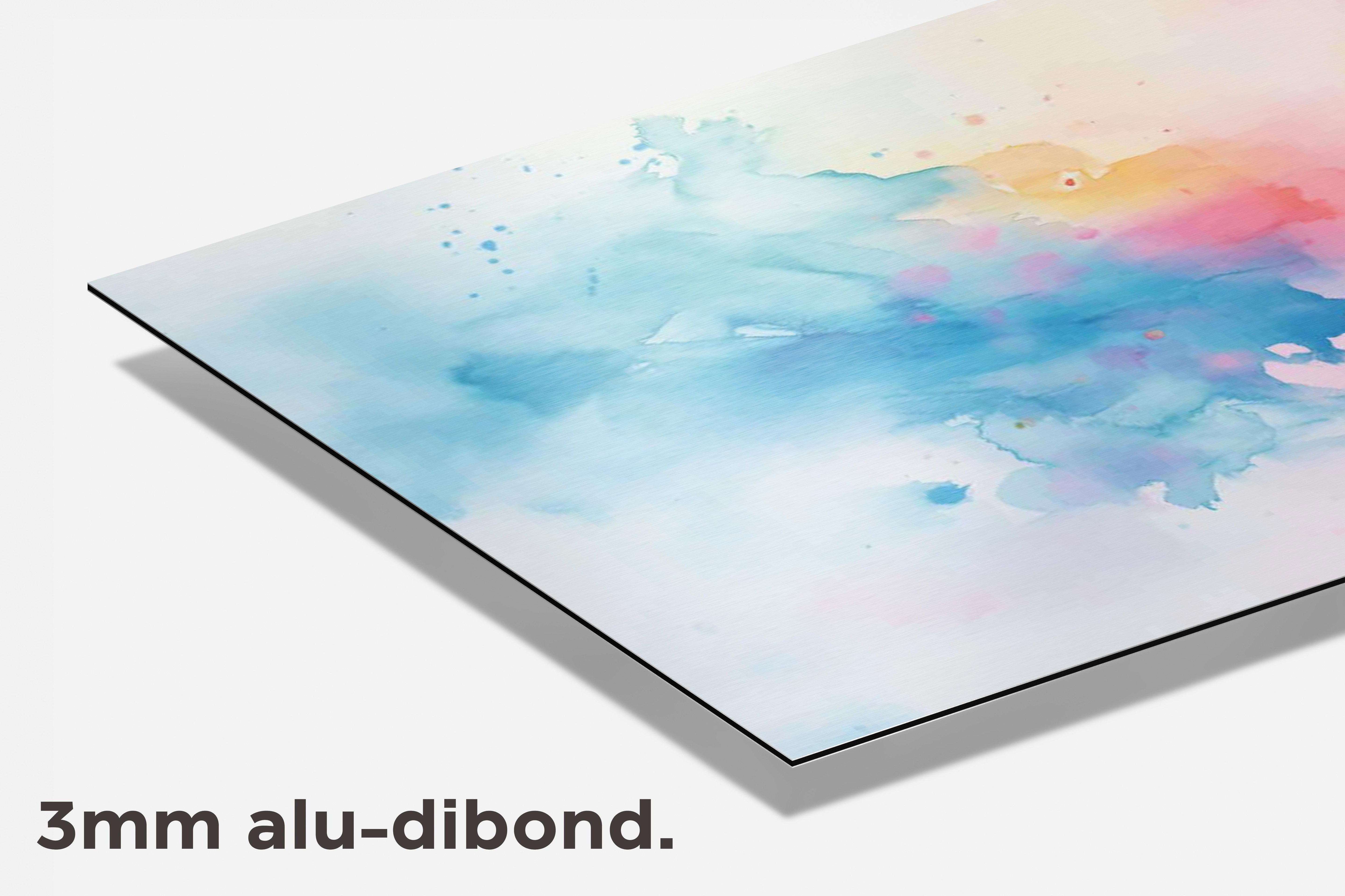 Aquarel Spat dibond detail