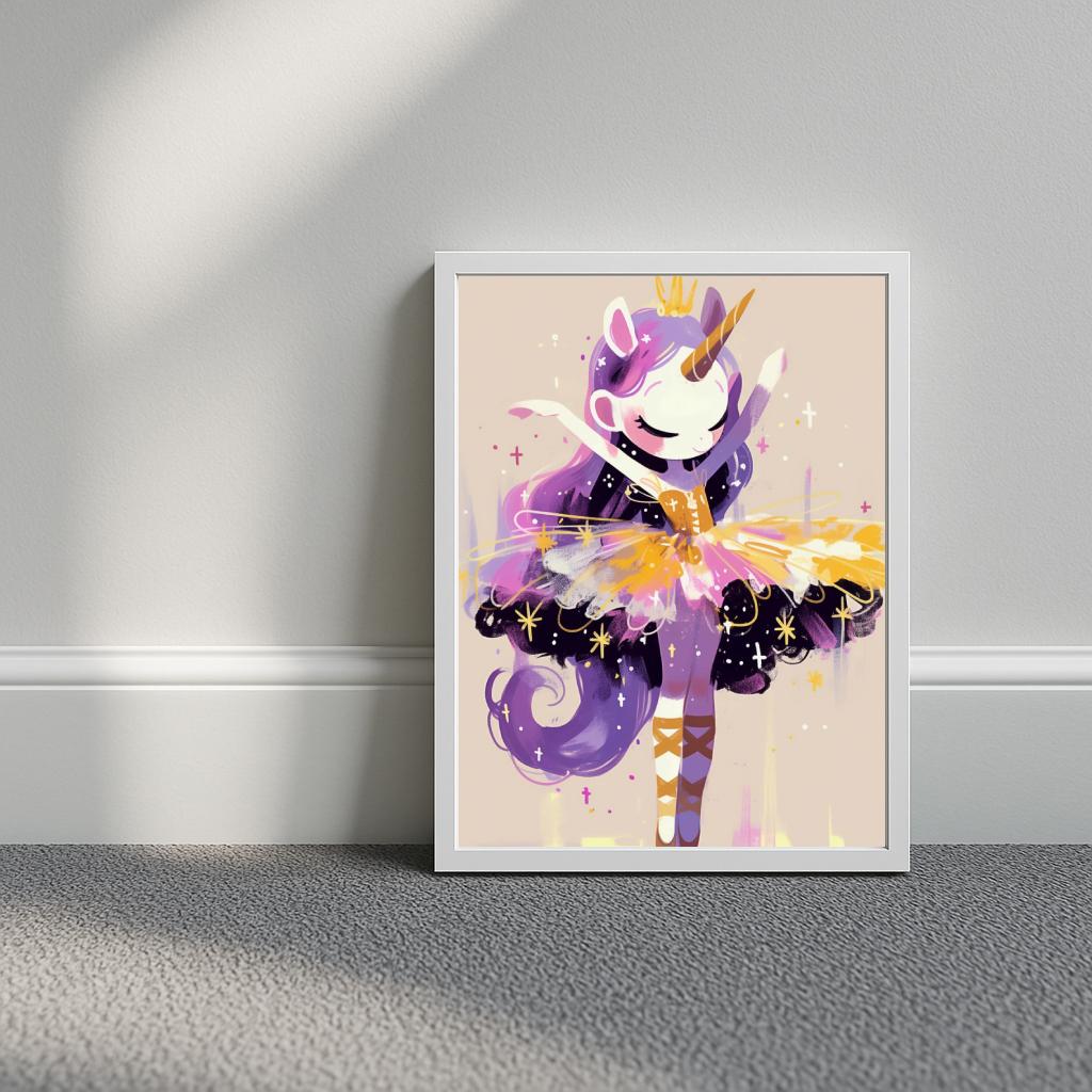Unicorn Ballerina Art poster sfeerbeeld 3