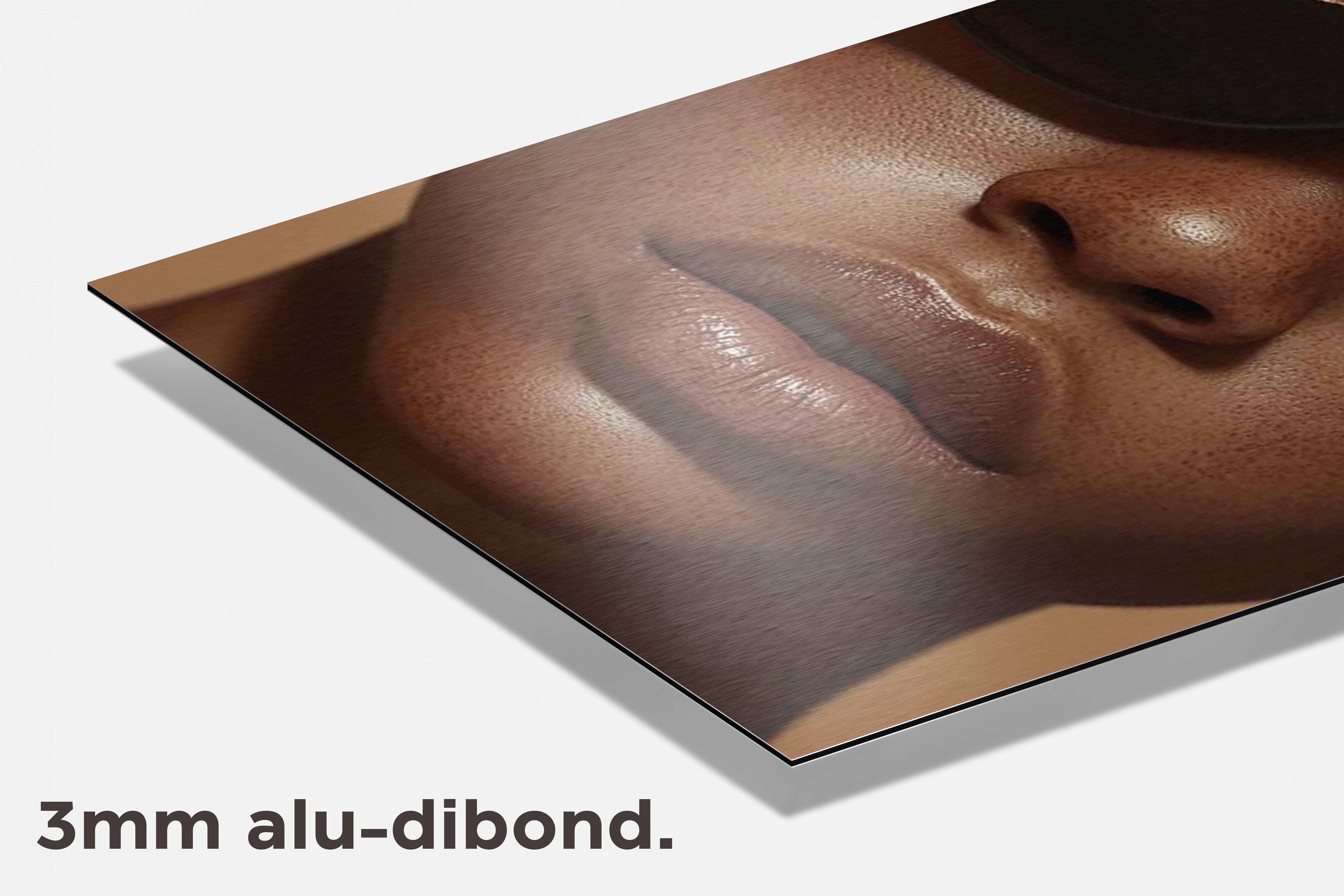 Vrouw Close-up dibond detail