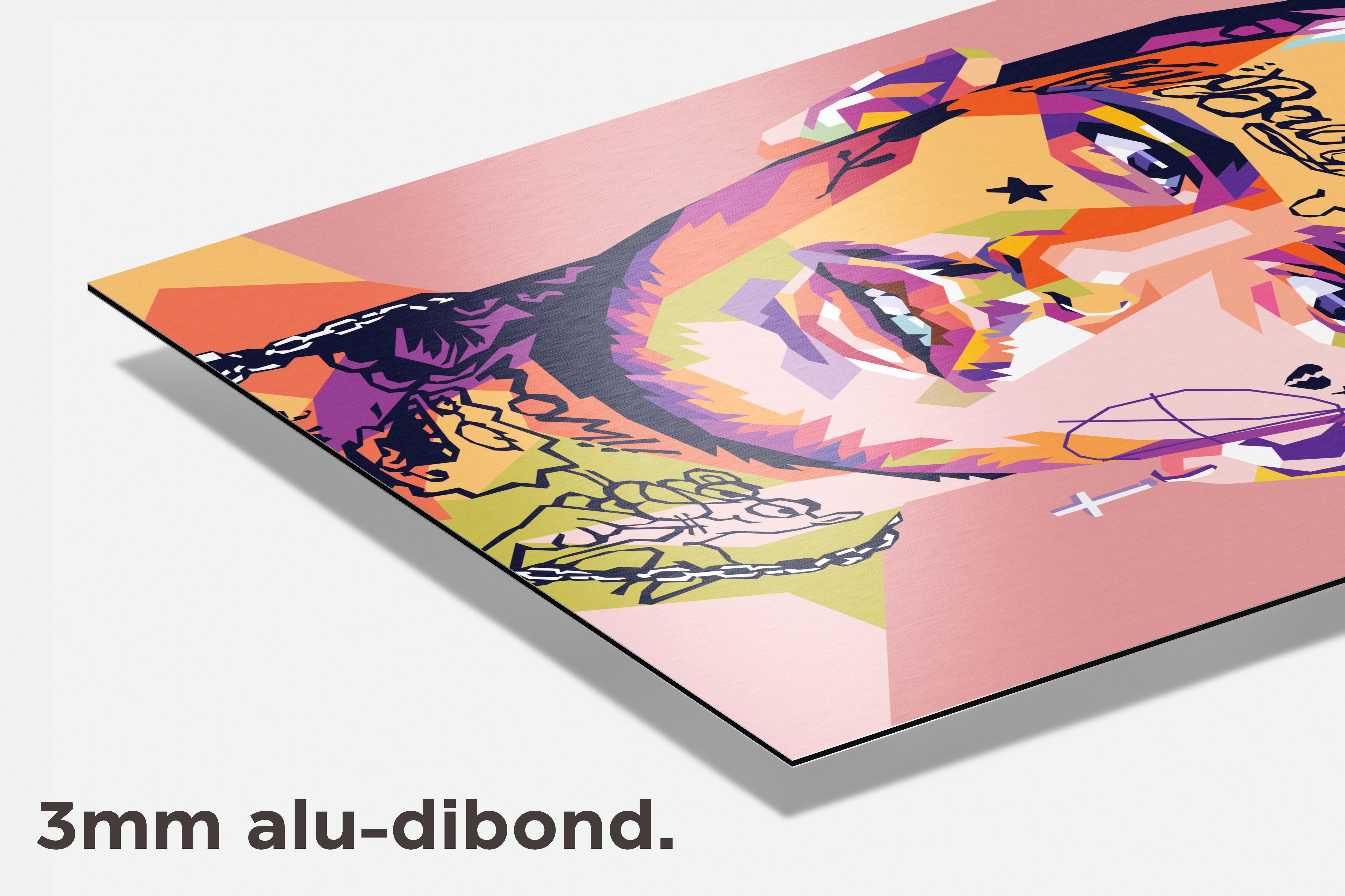 Lil Peep roze dibond detail
