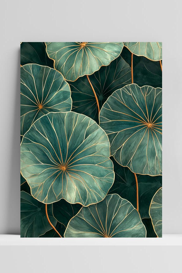 Lotus Leaves op 3mm aluminium dibond