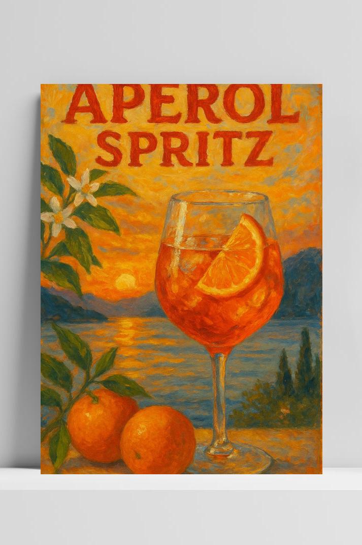 Aperol Spritz op 3mm aluminium dibond