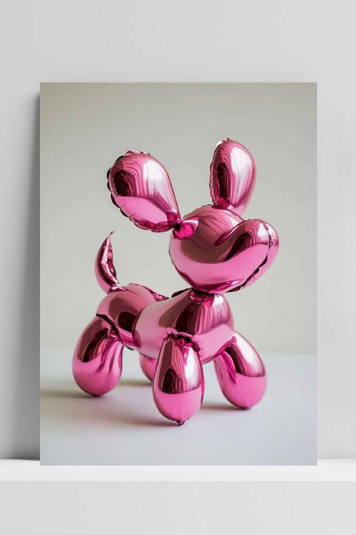 Ballon Hond op 3mm aluminium dibond