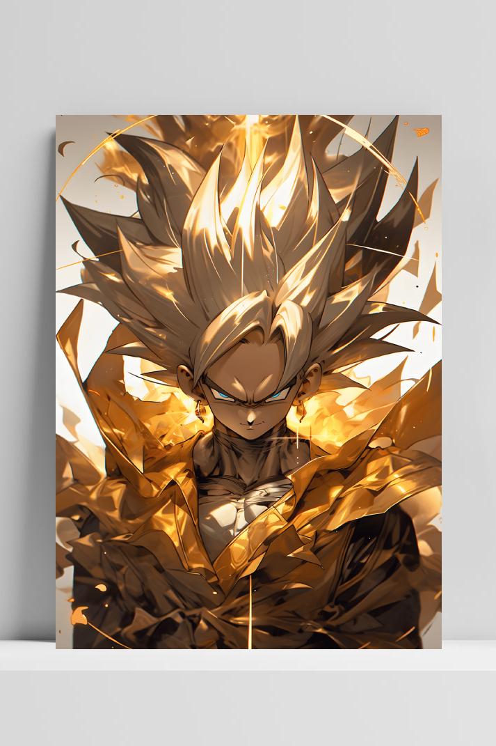 Gohan Dragonball op 3mm aluminium dibond