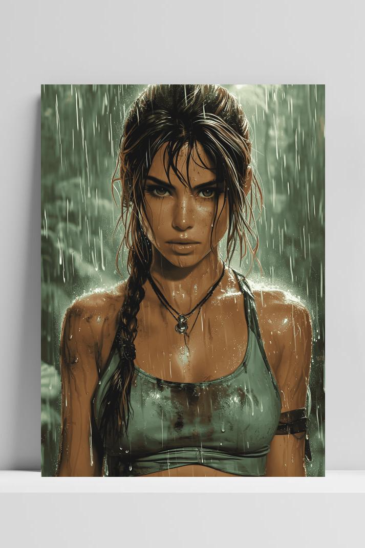 Tomb Raider Anime op 3mm aluminium dibond