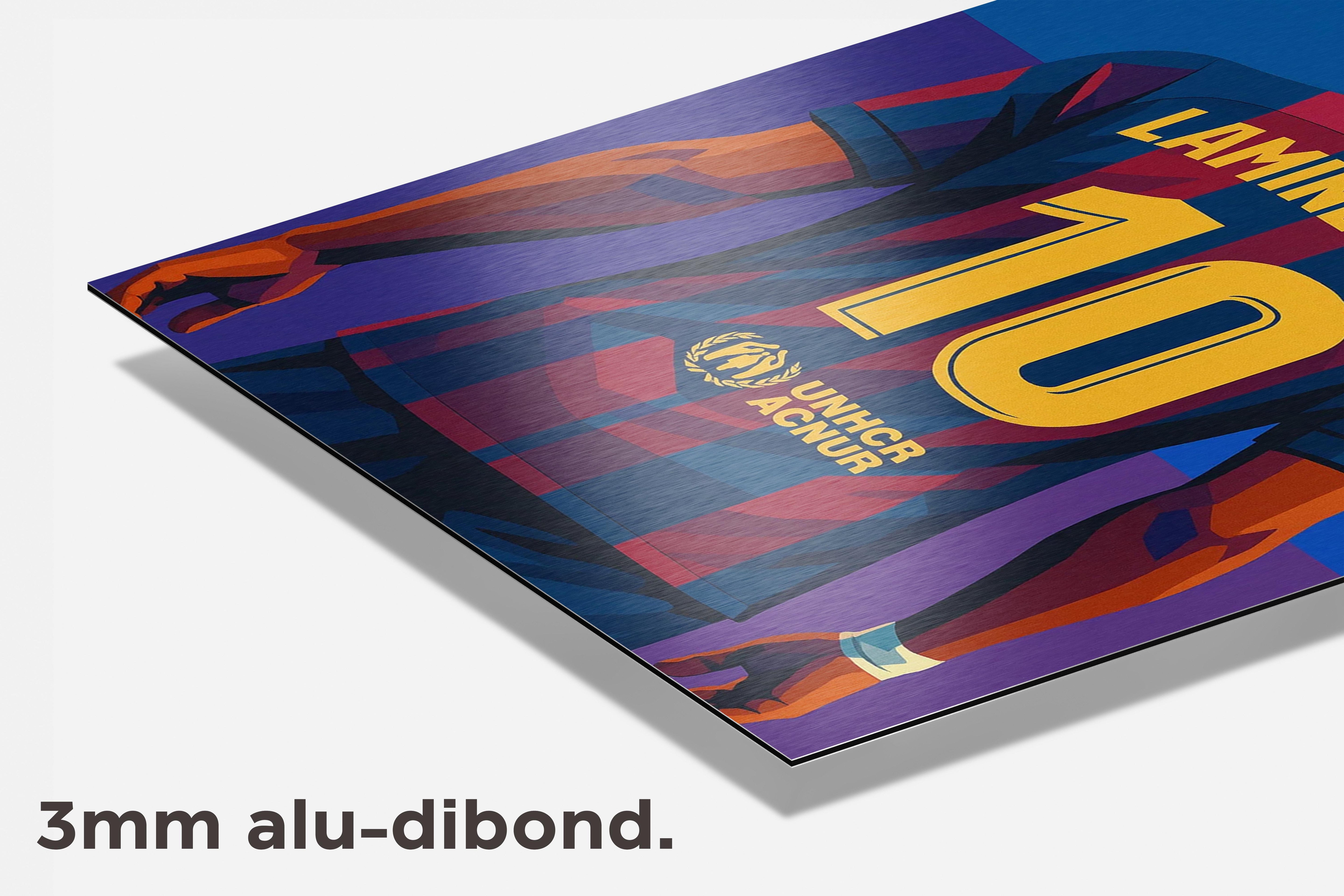 Lamine Yamal dibond detail