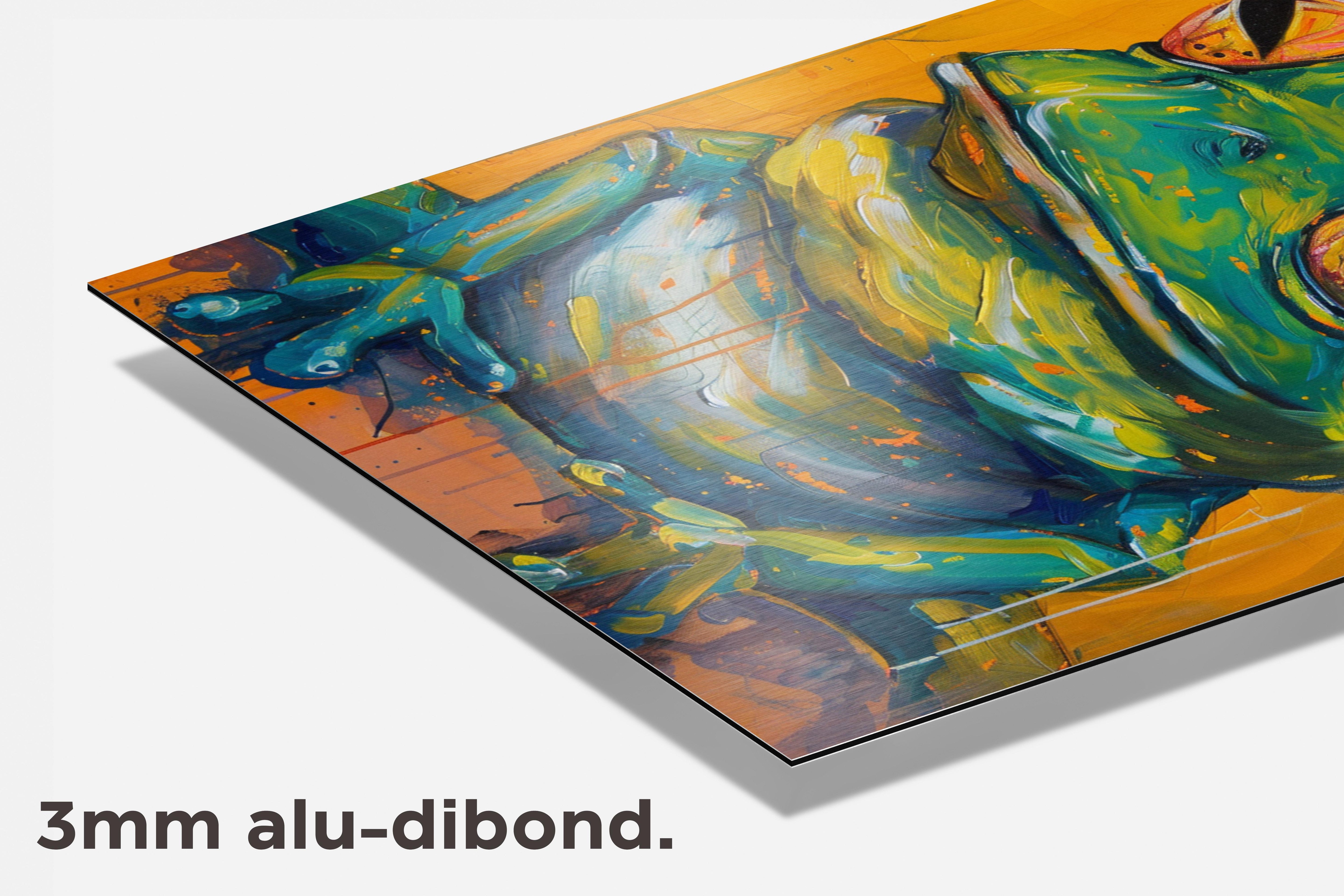 Zittende kikker dibond detail