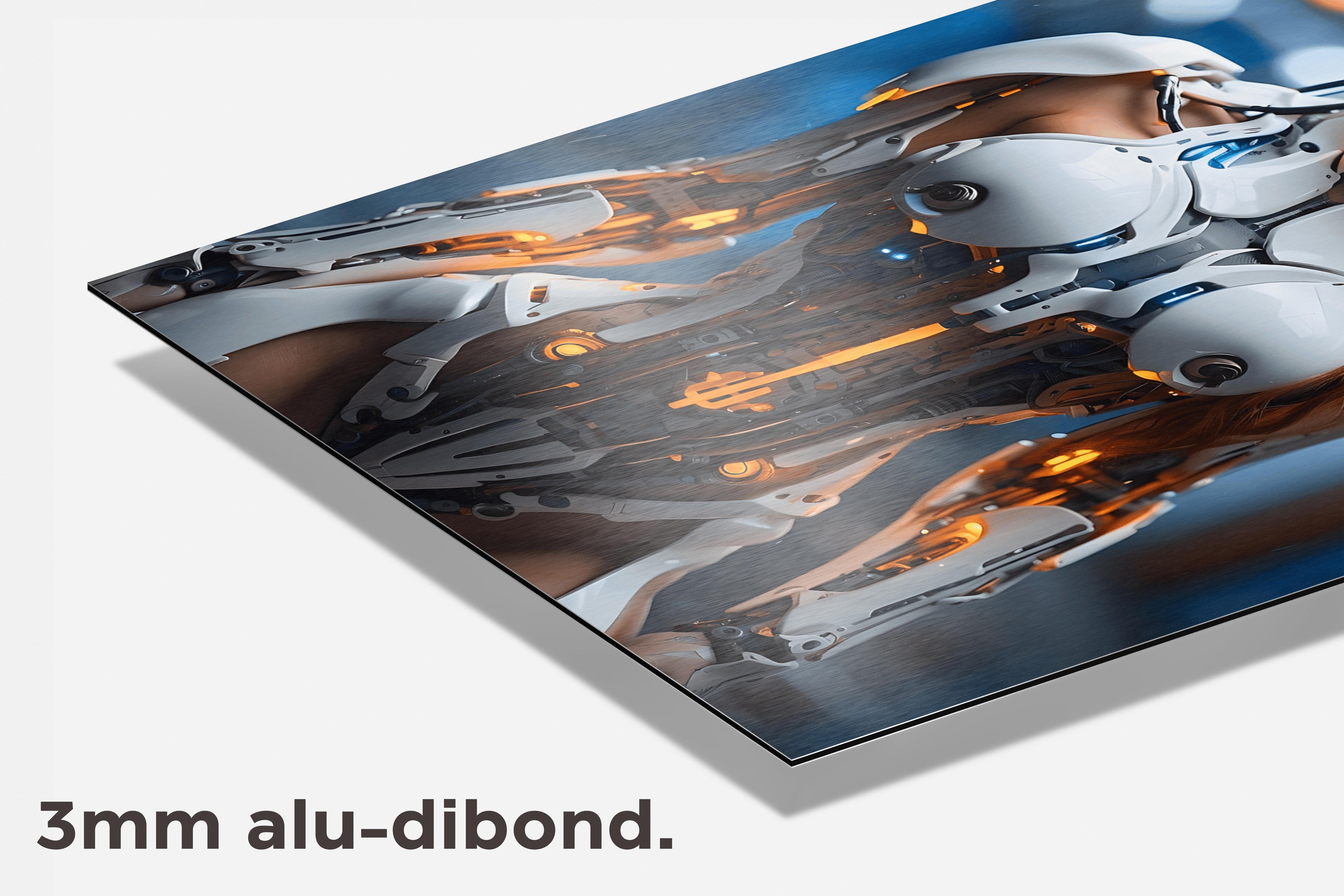 Biomech Meisje dibond detail