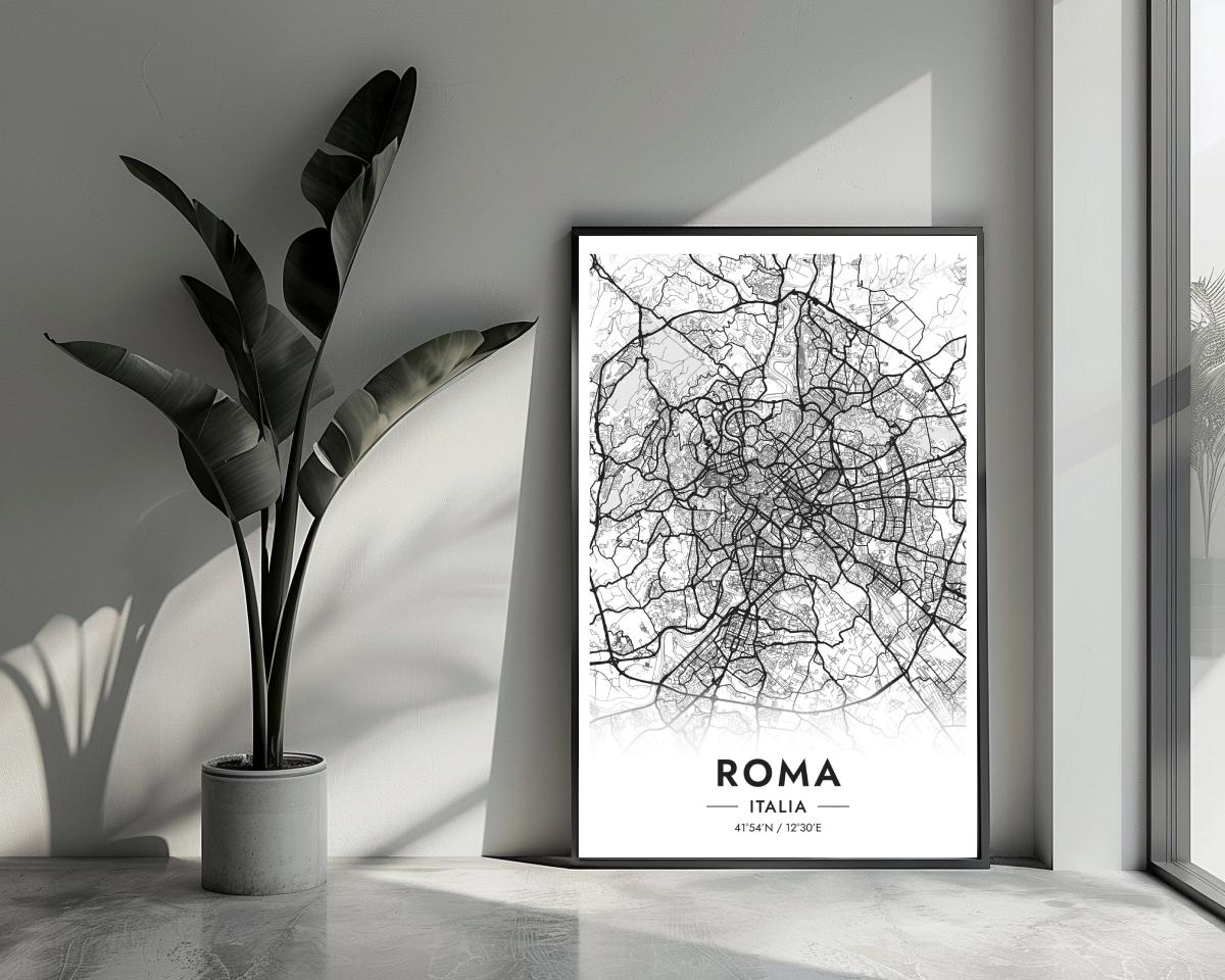 Rome Italy White poster van 25 Artstreet