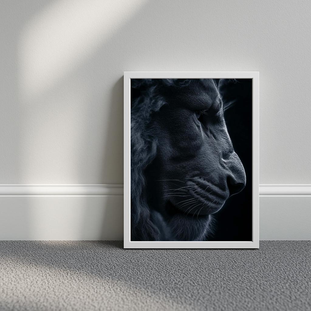 Lion B&W poster sfeerbeeld 3