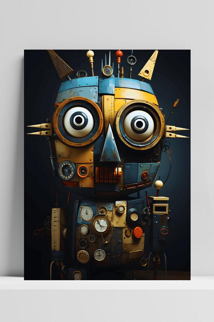 Kat Abstract op 3mm aluminium dibond