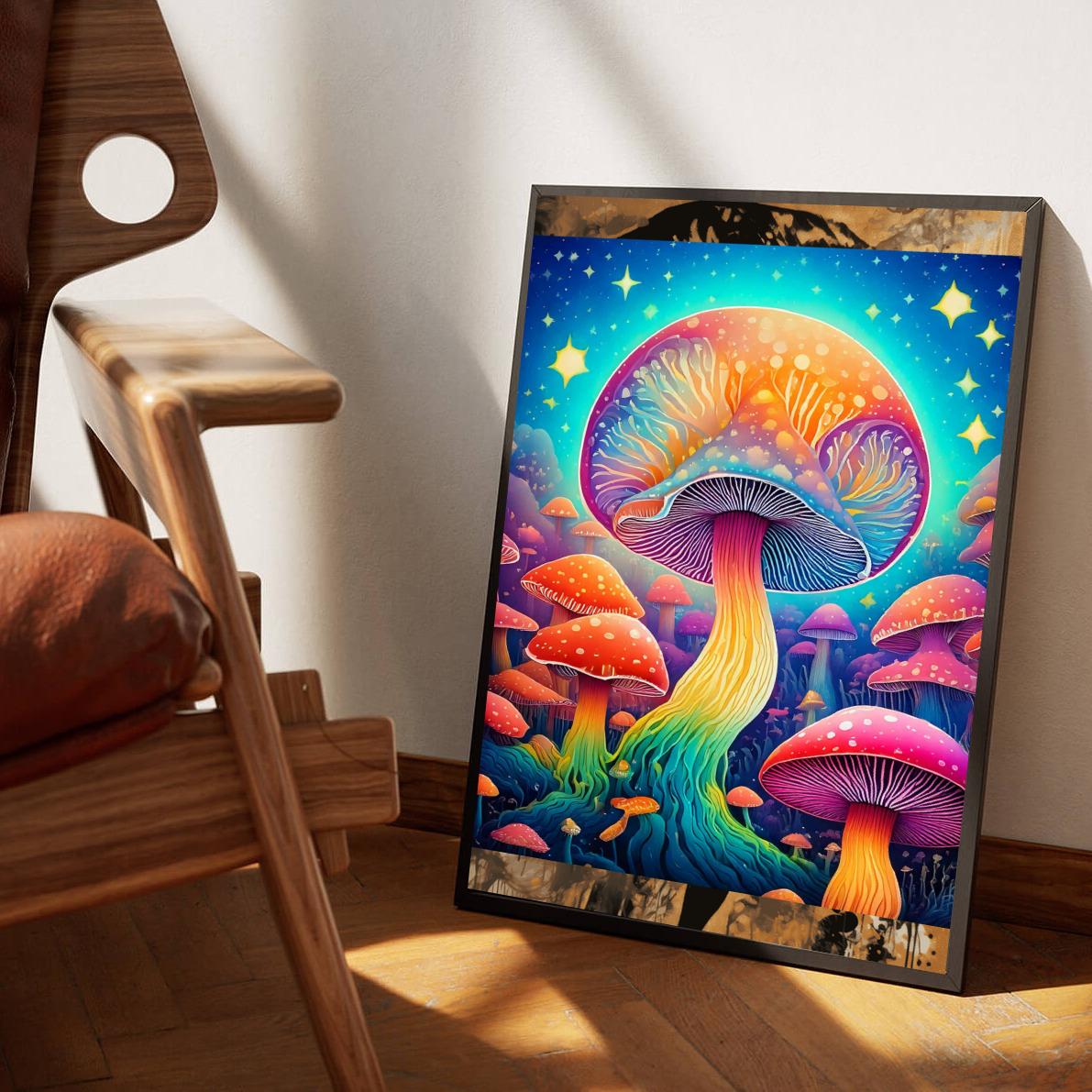 Psychedelic Mushroom dans un intérieur