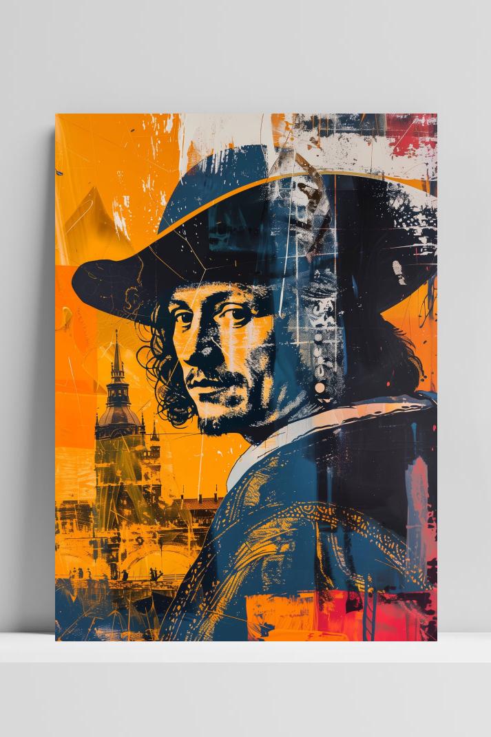 Rembrandt Stijl op 3mm aluminium dibond