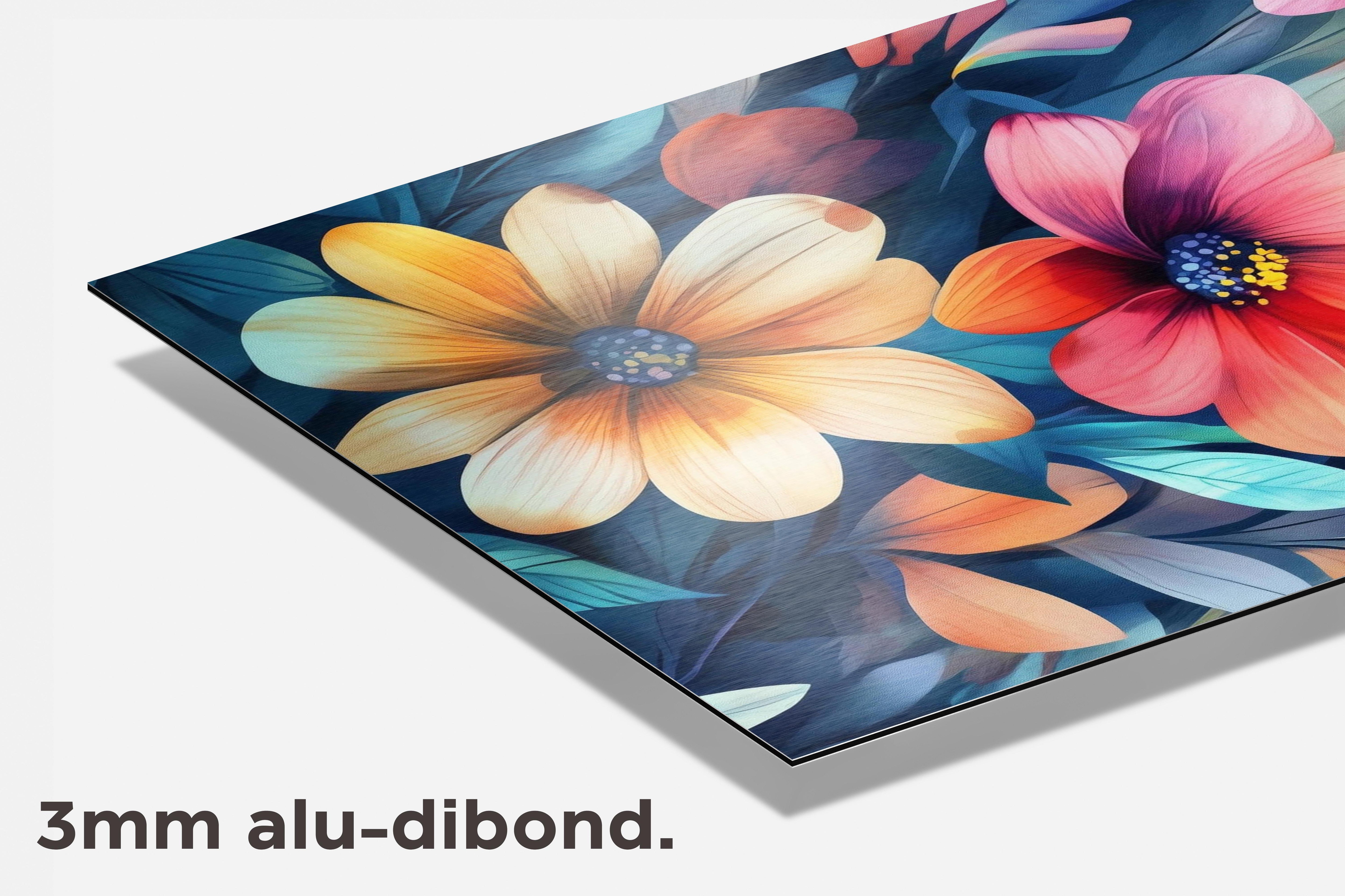 Bloemen Kleurrijke dibond detail