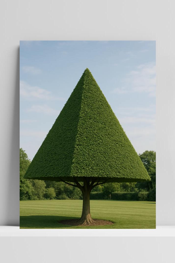 Tree Plant Pyramid Form in interieur