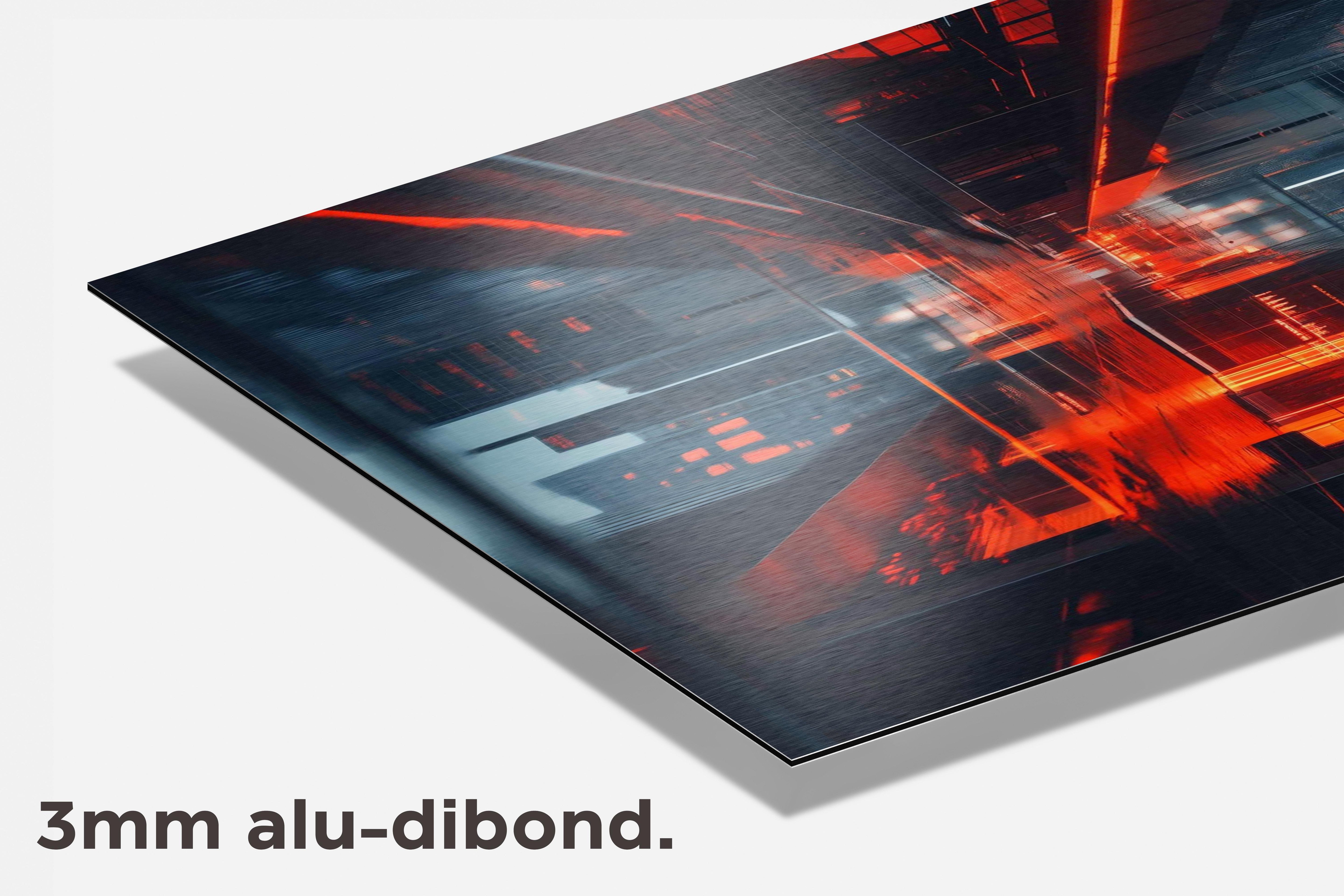 Futuristische Stad dibond detail