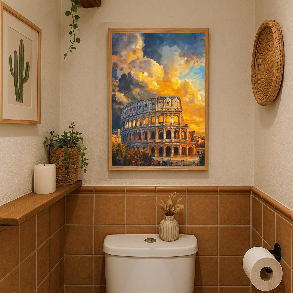 Colosseum Rome Aquarel poster sfeerbeeld 3