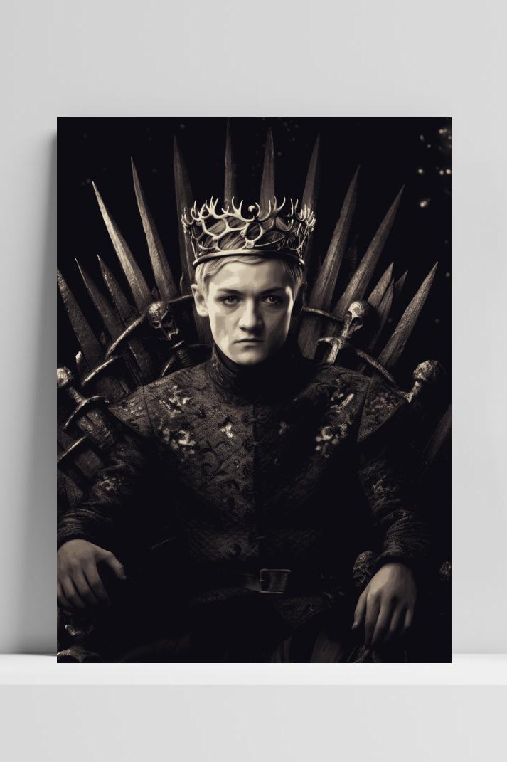 Joffrey Baratheon op 3mm aluminium dibond