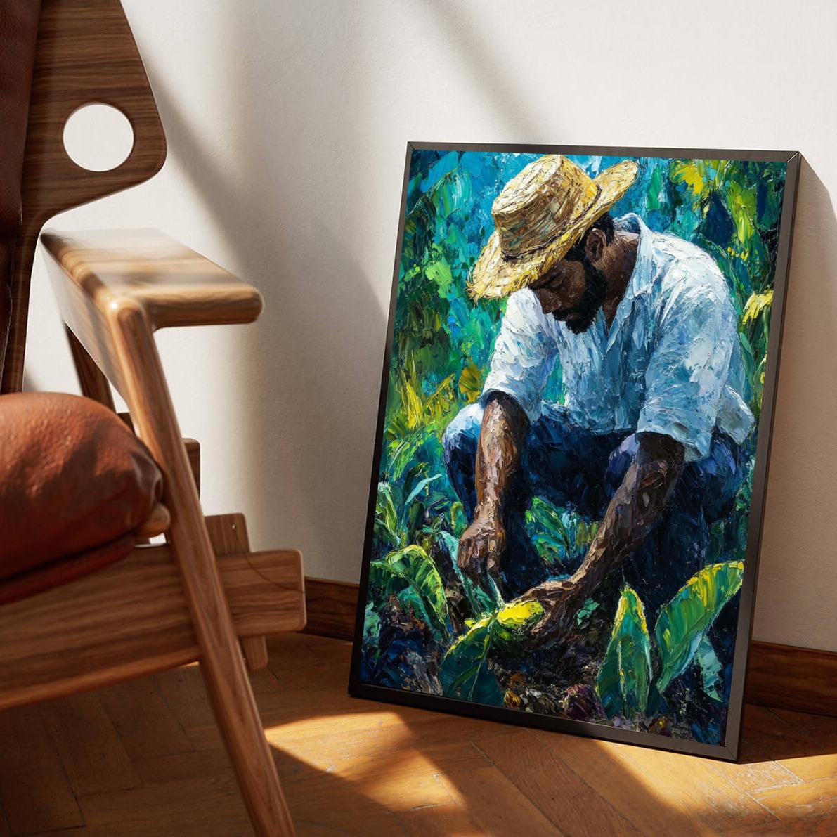 Farmer Aquarel poster van 25 Artstreet