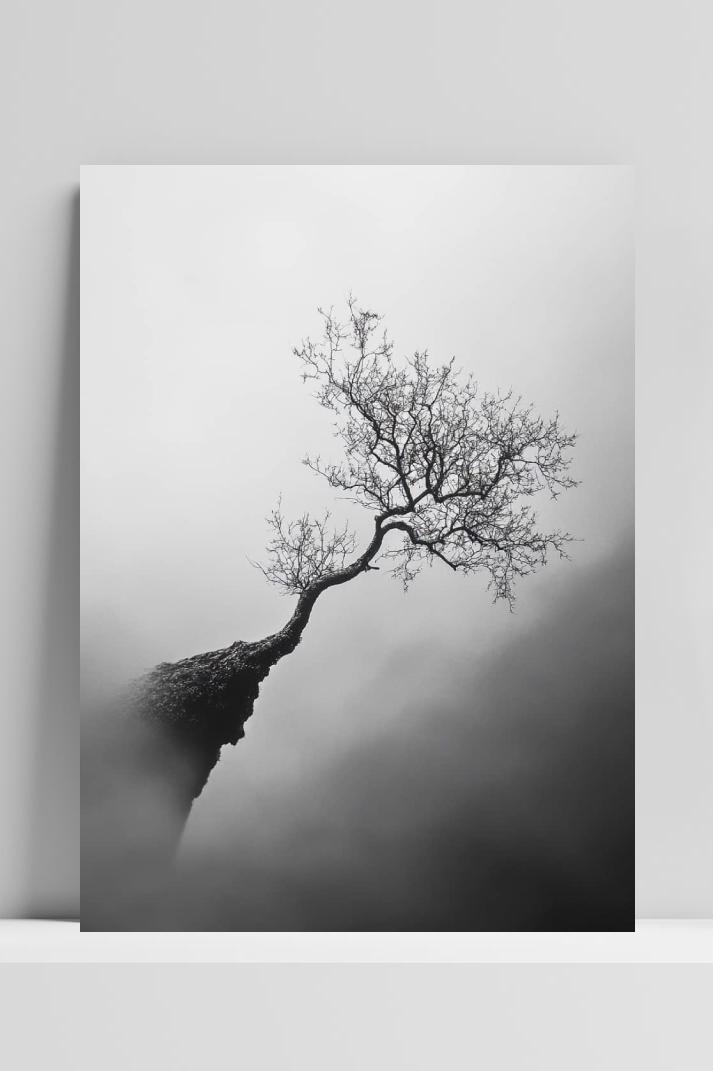 Rijzende Boom op 3mm aluminium dibond